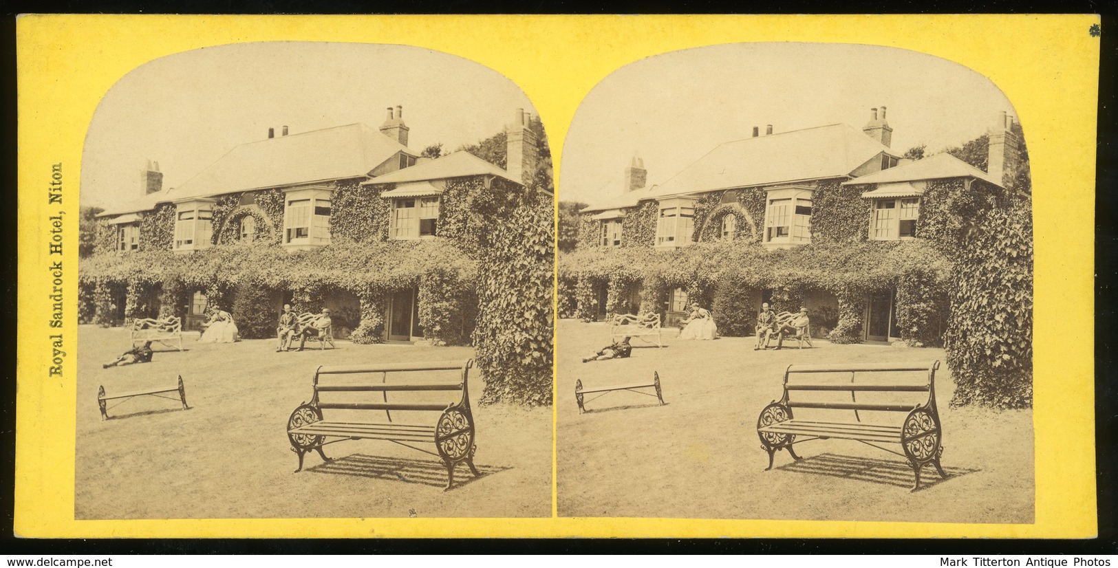 Stereoview - Royal Sanrock Hotel, Niton, ISLE OF WIGHT - Stereoscopi