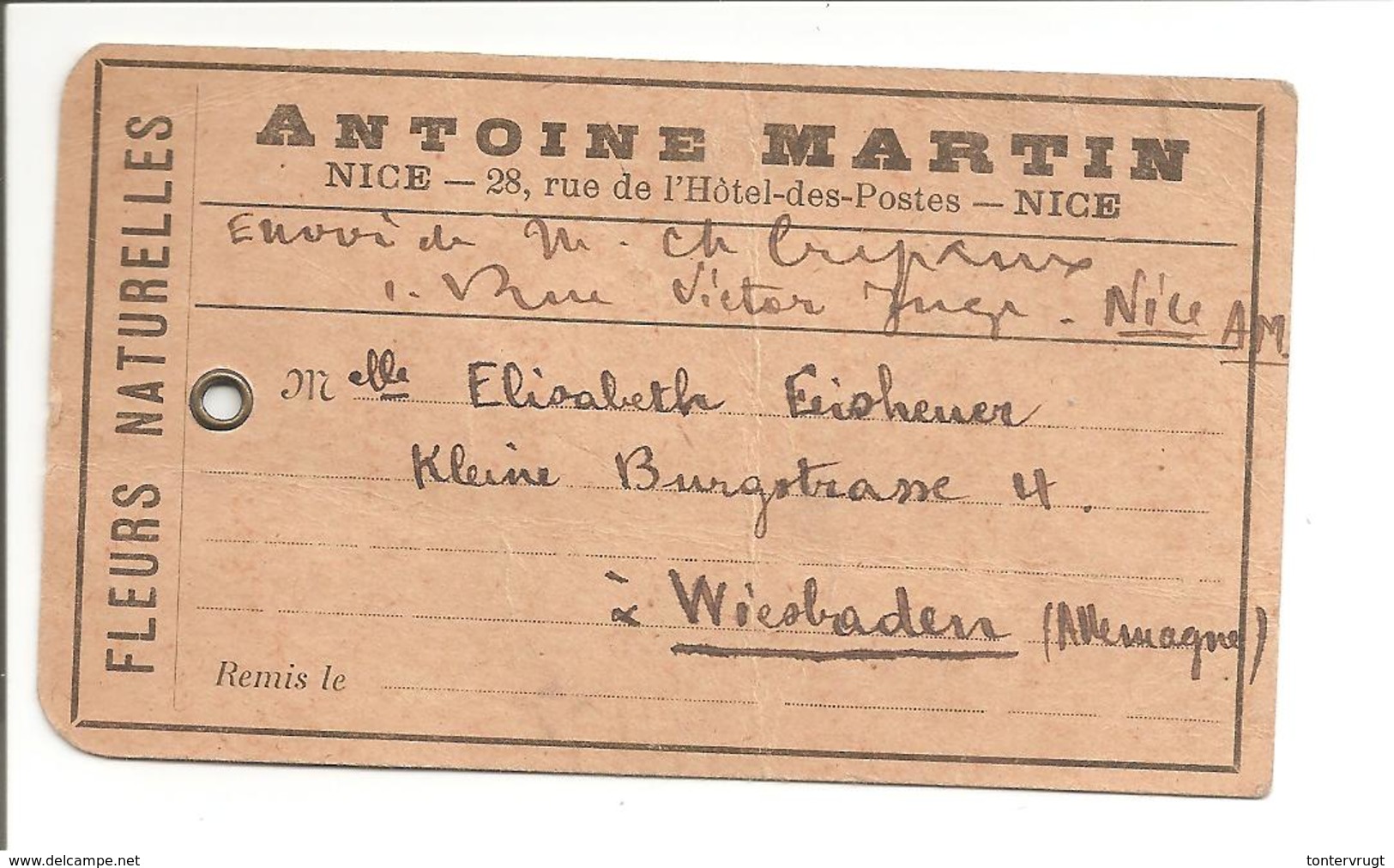 1922 Semeuse 2x25c + 4x5c Une Piquage à Cheval.Nice Fleurs Vers Allemagne - 1921-1960: Moderne