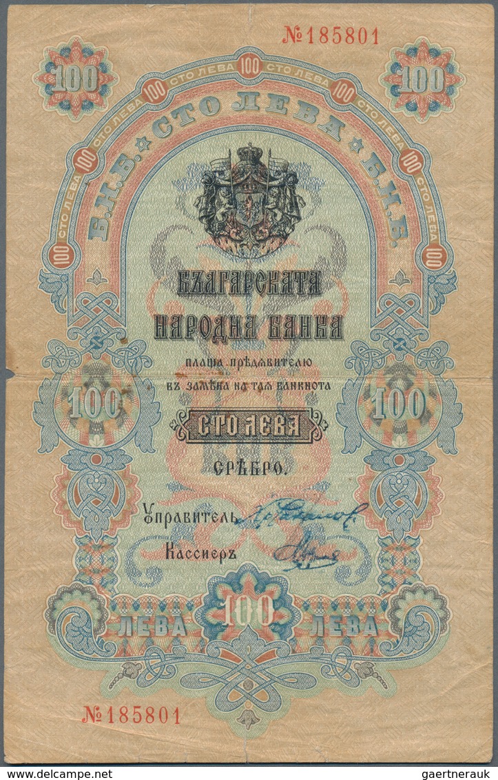 Bulgaria / Bulgarien: 100 Leva Srebro ND(1904) With Signatures: Chakalov & Venkov, P.5b, Very Nice A - Bulgarie