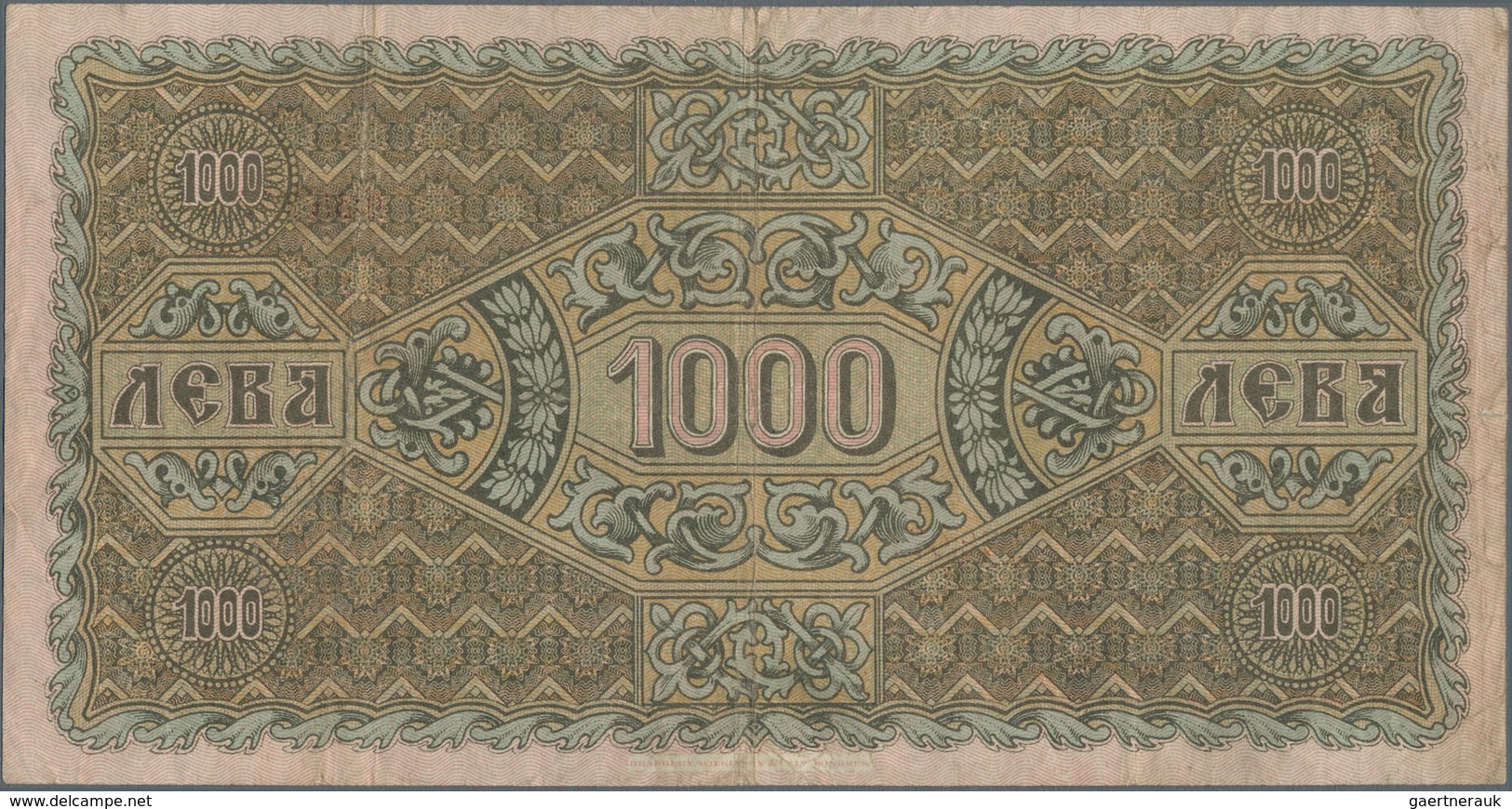 Bulgaria / Bulgarien: 1000 Leva ND(1918), P.26a, Very Nice With Small Border Tears At Left And A Few - Bulgarien