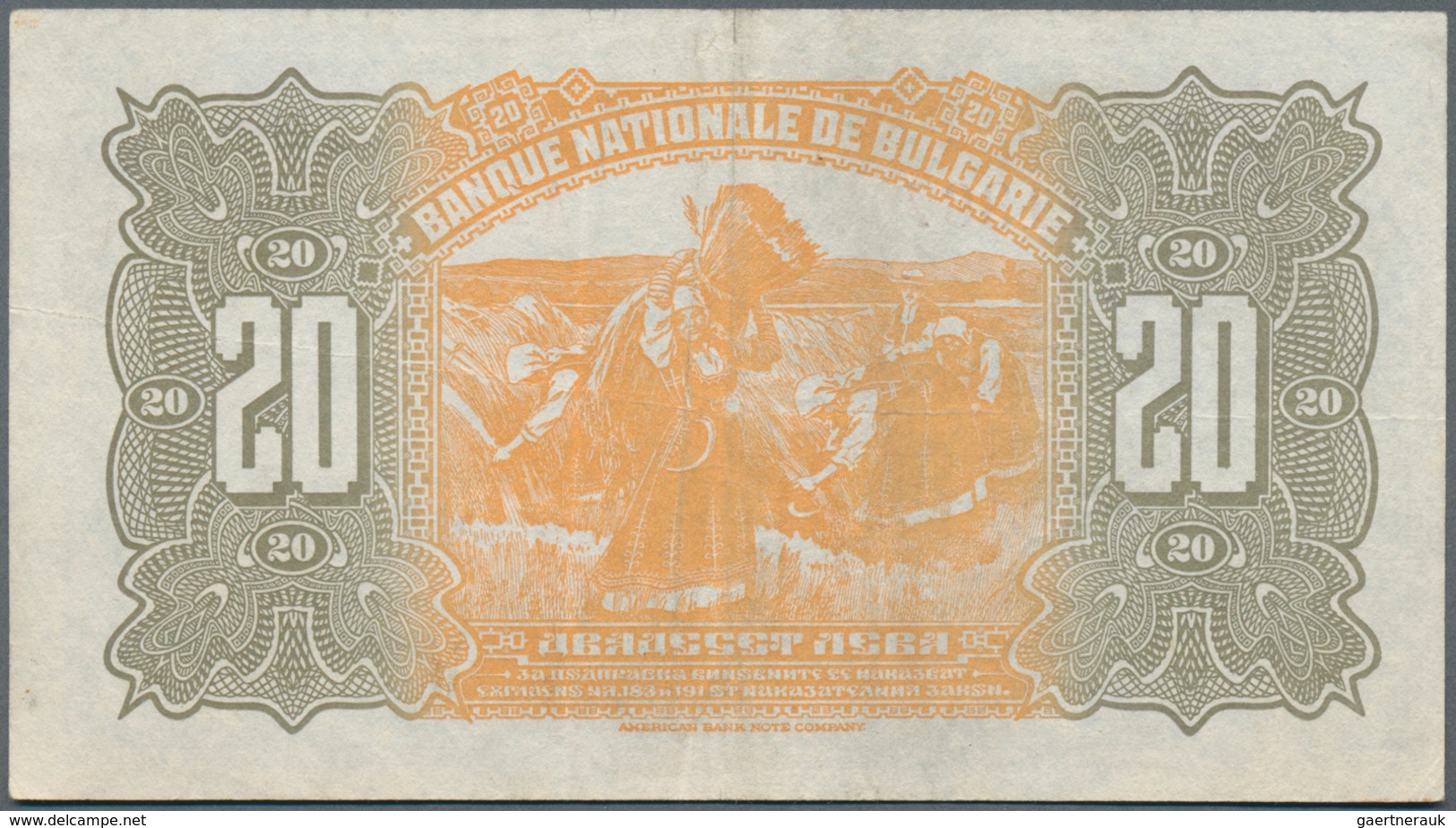 Bulgaria / Bulgarien: 20 Leva 1922, P.36, Still Nice With Bright Colors, Small Repaired Tear At Uppe - Bulgarie