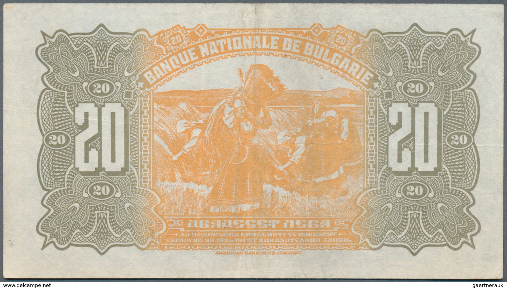 Bulgaria / Bulgarien: 20 Leva 1922, P.36, Still Nice With Bright Colors, Small Repaired Tear At Uppe - Bulgaria