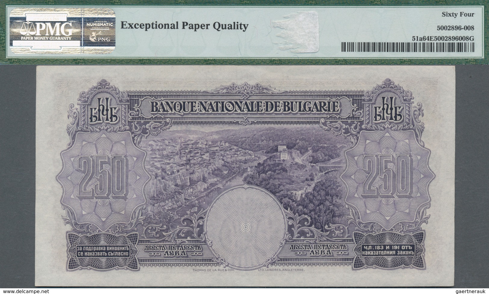 Bulgaria / Bulgarien: National Bank Of Bulgaria 250 Leva 1929, P.51a, Great Original Shape And PMG G - Bulgaria