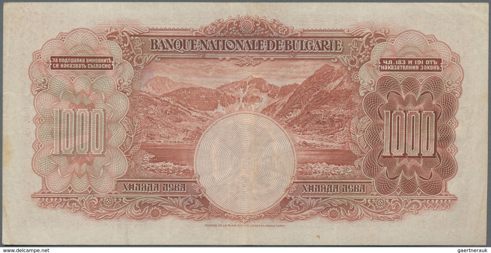 Bulgaria / Bulgarien: 1000 Leva 1929, P.53, Nice Original Shape, Still With Strong Paper And Bright - Bulgarien