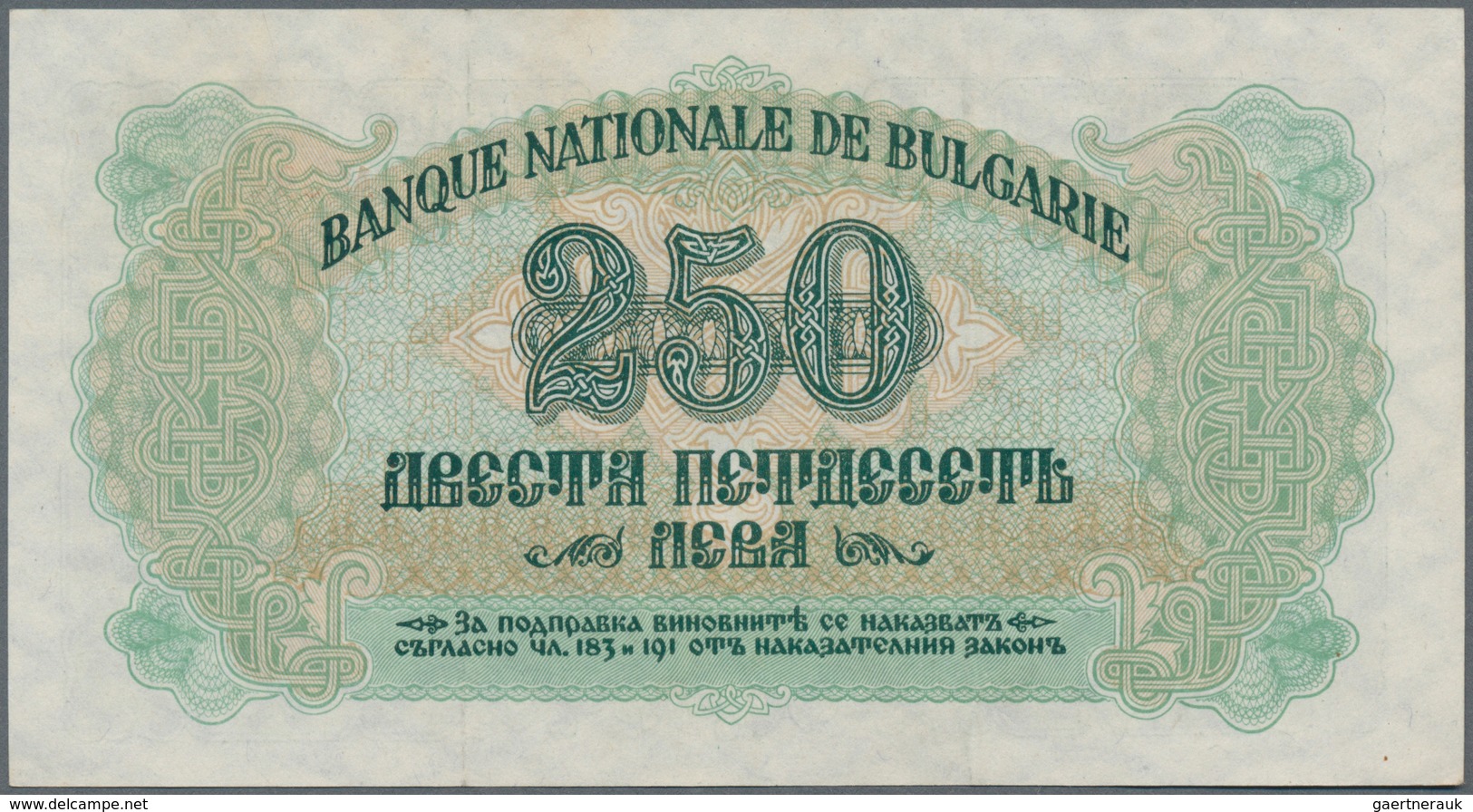 Bulgaria / Bulgarien: Very Nice Set With 3 Banknotes Of The 1945 Series With 250 Leva P.70 (XF), 100 - Bulgarien