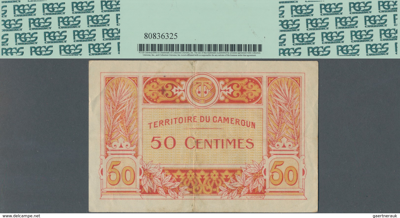 Cameroon / Kamerun: Territoire Du Cameroun - Commissaire De La République 50 Centimes ND(1922), P.4, - Cameroon