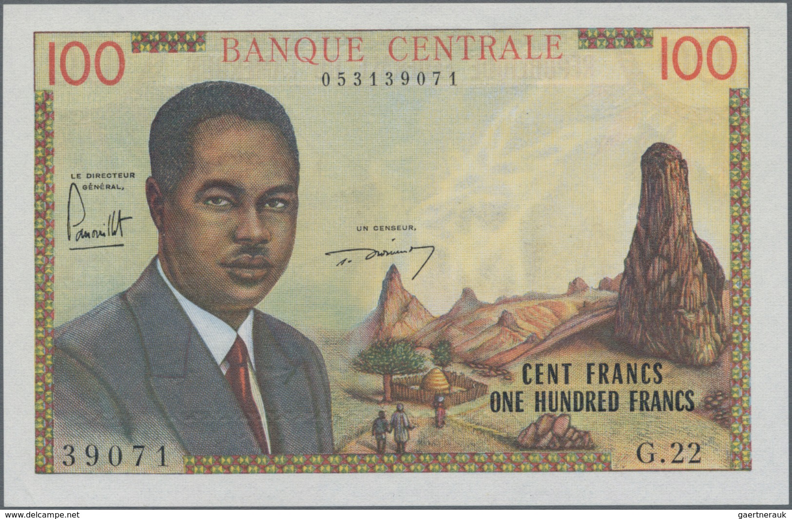 Cameroon / Kamerun: Banque Centrale - République Fédérale Du Cameroun 100 Francs ND(1962), P.10, Tin - Kamerun