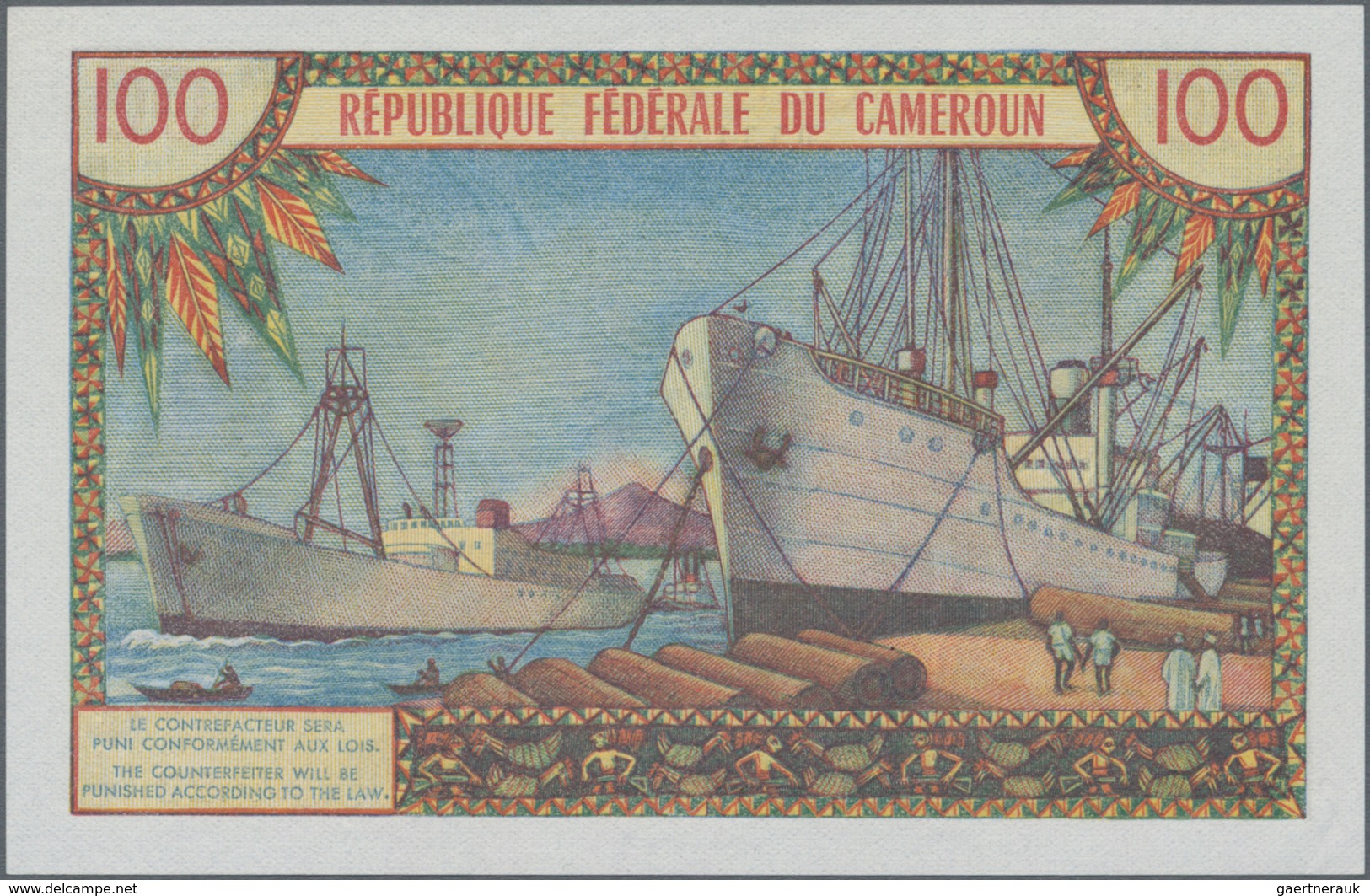 Cameroon / Kamerun: Banque Centrale - République Fédérale Du Cameroun 100 Francs ND(1962), P.10, Tin - Cameroun