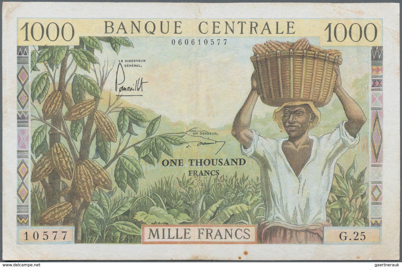 Cameroon / Kamerun: Banque Centrale - République Fédérale Du Cameroun 1000 Francs ND(1962), P.12b, S - Cameroon