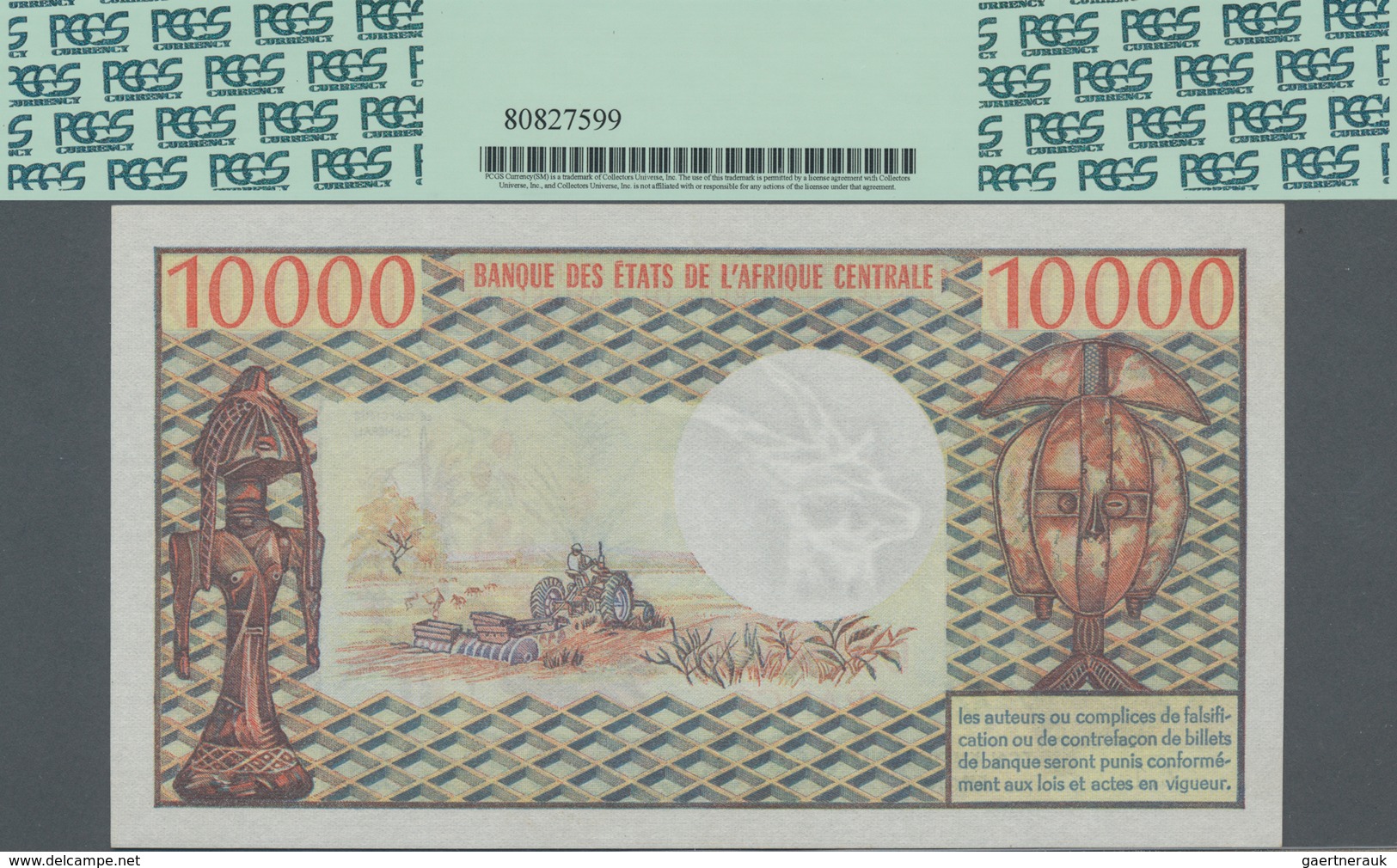 Cameroon / Kamerun: Banque Des États De L'Afrique Centrale 10.000 Francs ND(1974) With Signature Tit - Kameroen