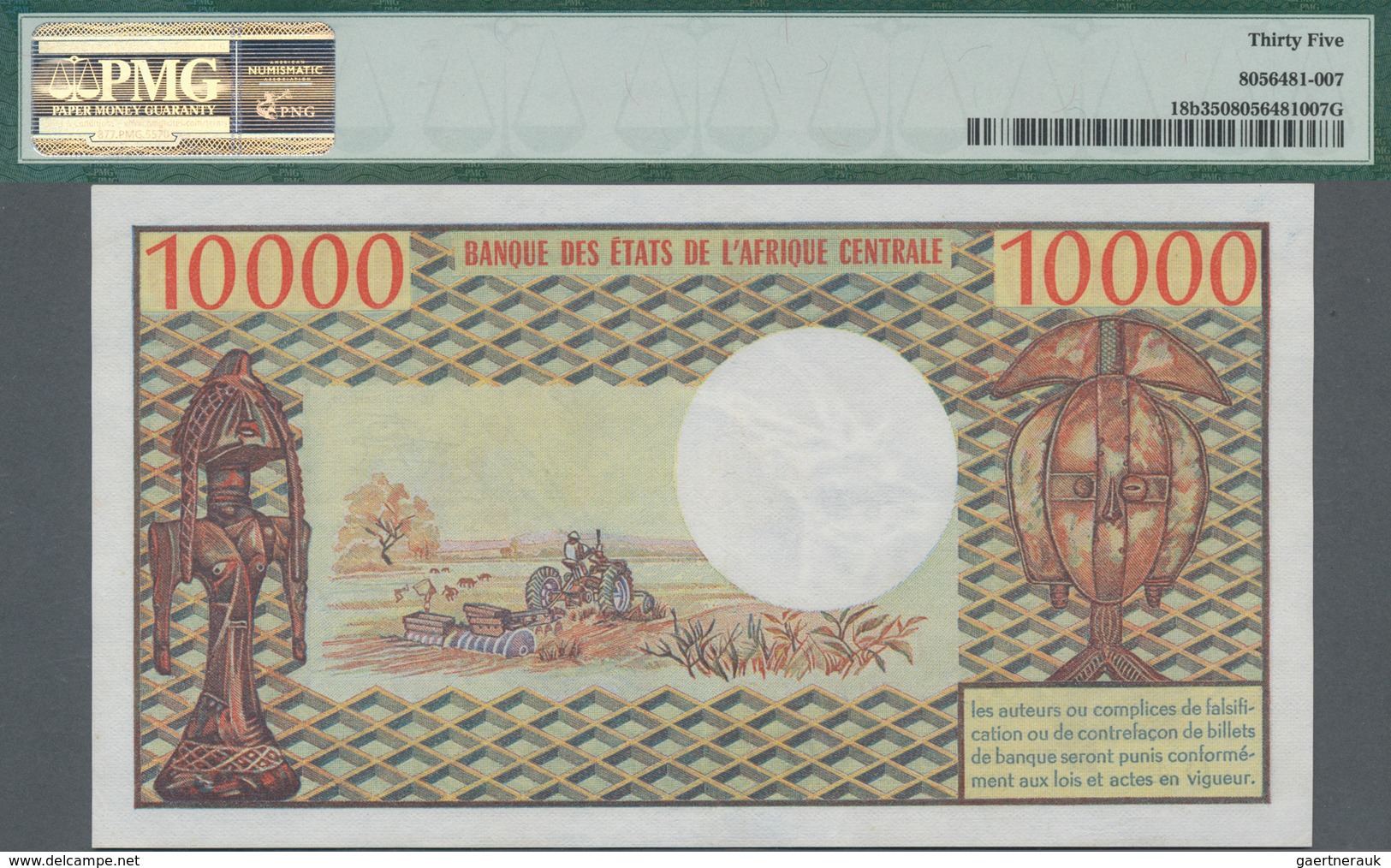 Cameroon / Kamerun: Banque Des États De L'Afrique Centrale 10.000 Francs ND(1978-81) With Signature - Kamerun