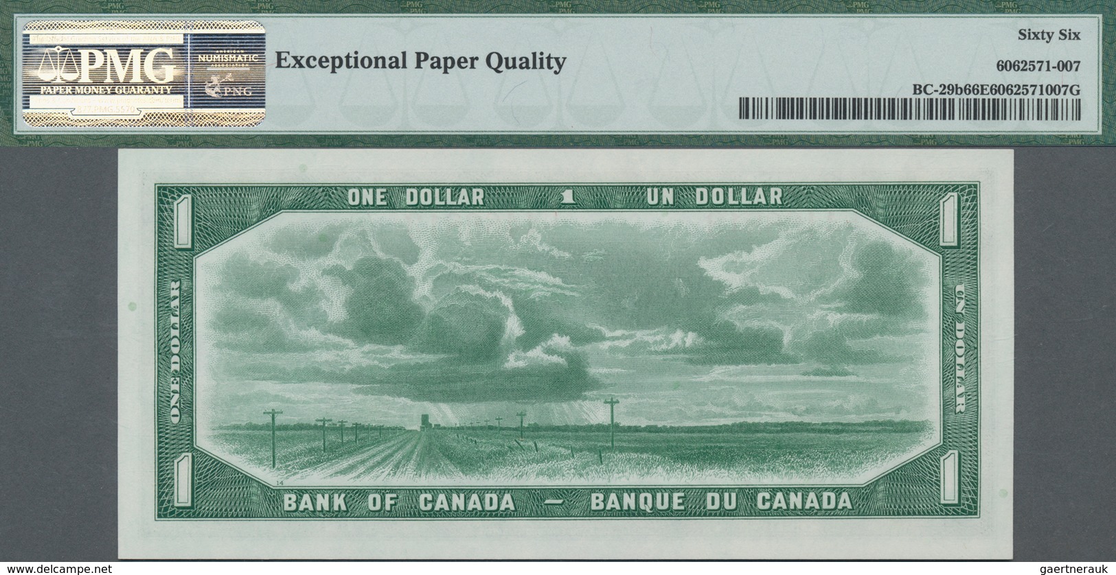 Canada: Bank Of Canada Pair With 1 Dollar 1954 "Devil's Face" P.29b PMG 66 Gem Uncirculated EPQ And - Kanada