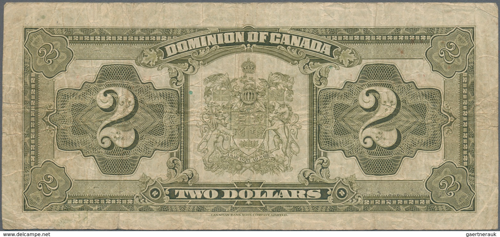 Canada: Dominion Of Canada 2 Dollars 1923, P.34j, Still Nice With A Number Of Folds And Creases And - Kanada