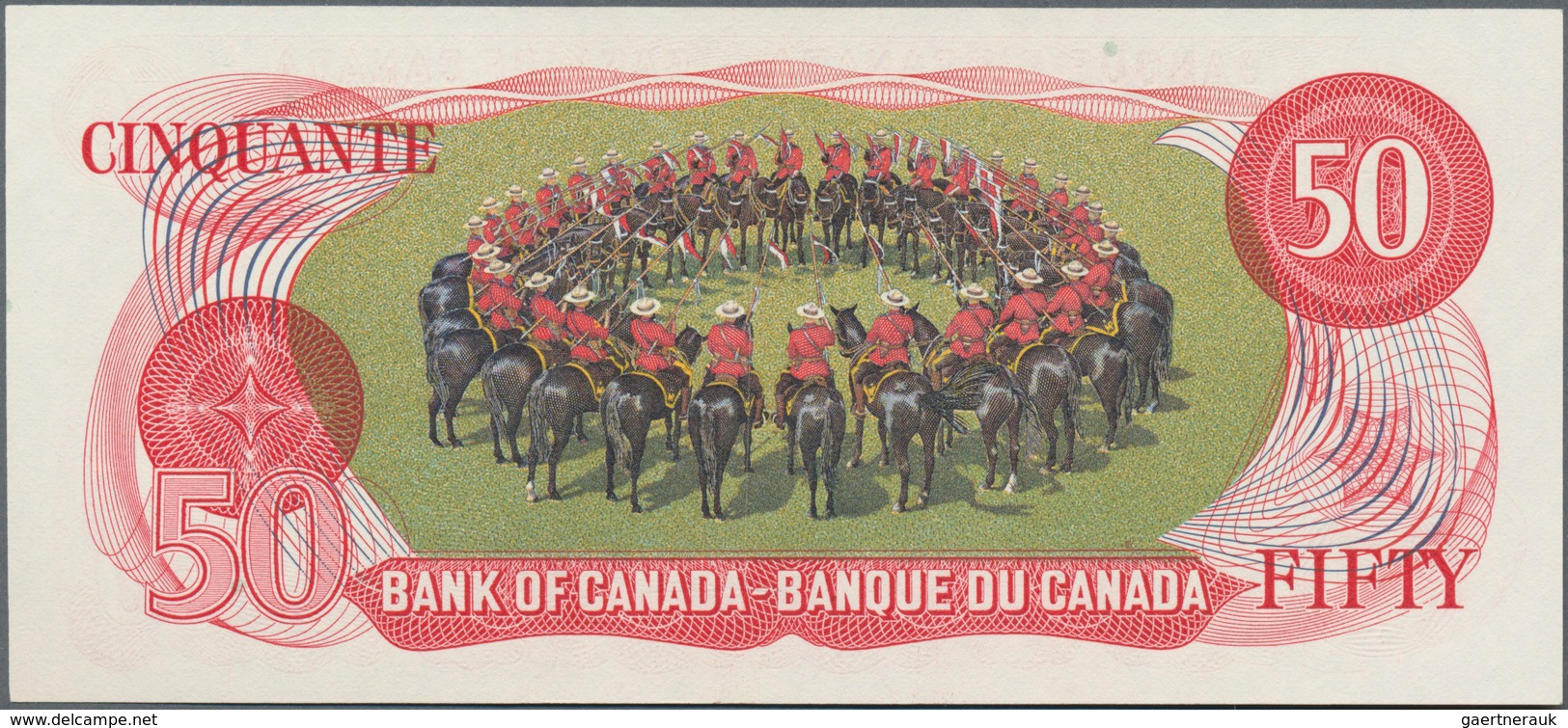 Canada: Bank Of Canada 50 Dollars 1975 With Red Signature Lawson & Bouey, P.90a In Perfect UNC Condi - Kanada
