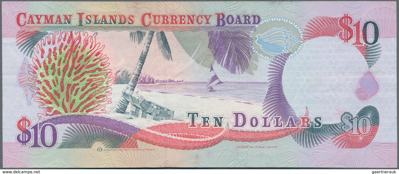 Cayman Islands: 10 Dollars 1995, P.18b With Prefix "X/1", Highly Rare Note, Only 100.000 Pcs. Issued - Cayman Islands