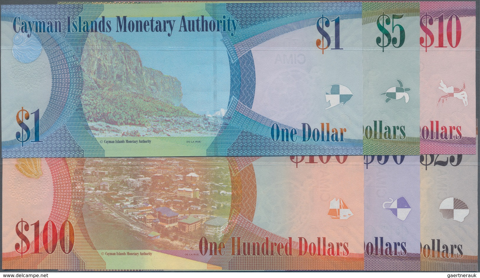 Cayman Islands: Very Nice And Complete Set Of The 2010 Issue With 1, 5, 10, 20, 50 And 100 Dollars, - Cayman Islands