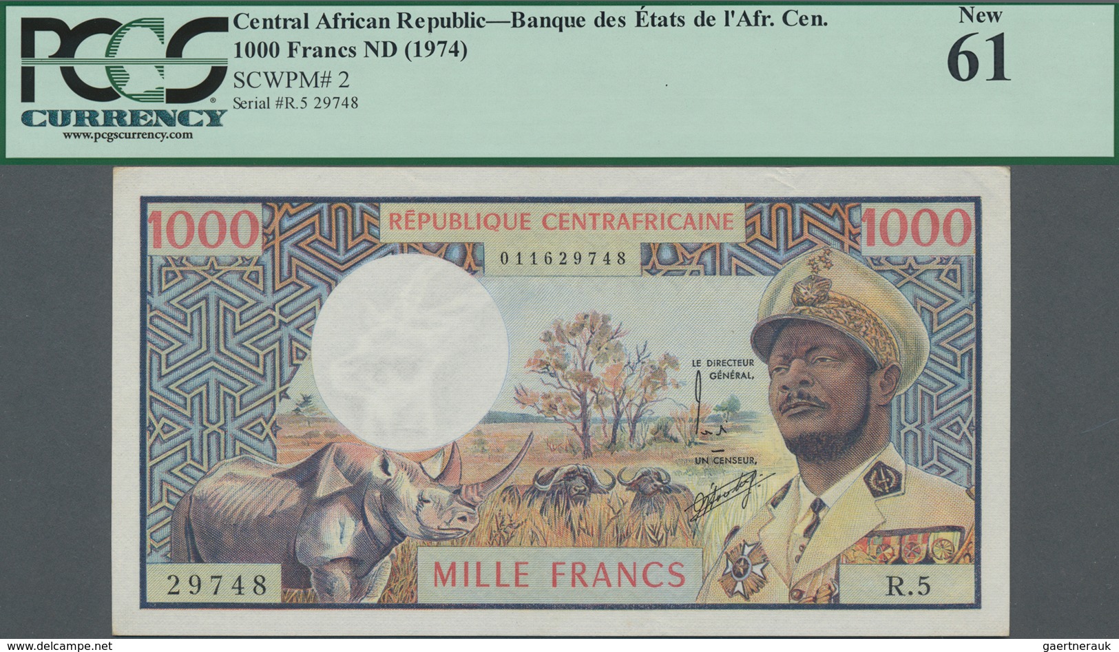 Central African Republic / Zentralafrikanische Republik: Banque Des États De L'Afrique Centrale - Ré - Centrafricaine (République)