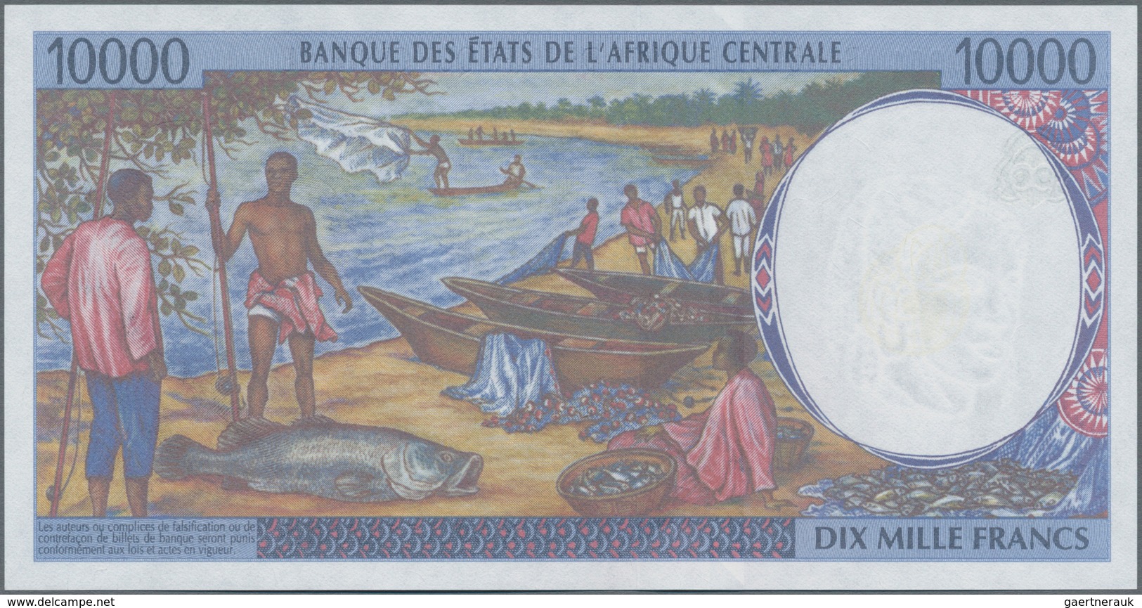 Central African Republic / Zentralafrikanische Republik: Pair With 5000 And 10.000 Francs Of The Ban - Central African Republic
