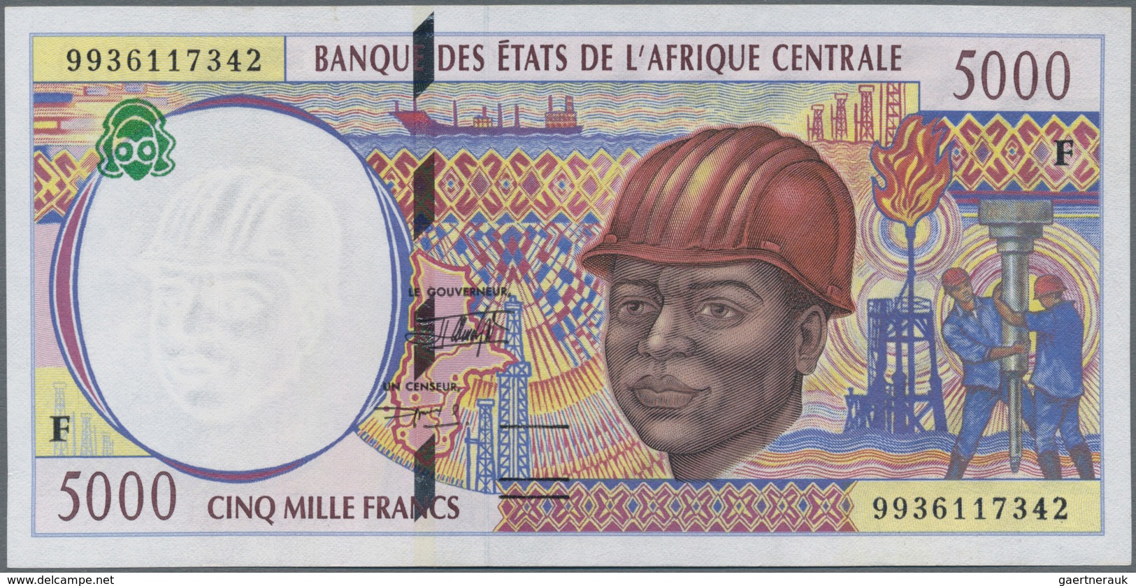 Central African Republic / Zentralafrikanische Republik: Pair With 5000 And 10.000 Francs Of The Ban - Zentralafrik. Rep.