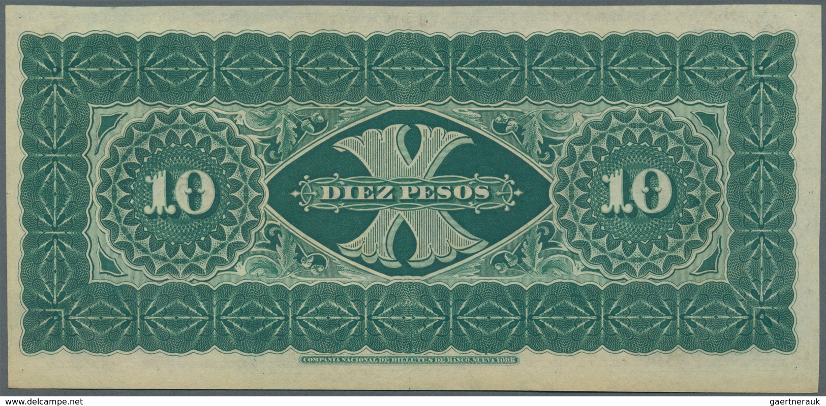 Chile: El Banco Del Pobre 10 Pesos 187x P. S363r, Remainder, Very Light Center Bend, Otherwise Perfe - Chili