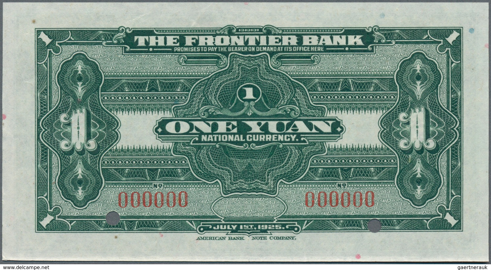 China: Frontier Bank, Harbin Set With 5 Banknotes Series 1925 Comprising 1, 5, 10, 50 And 100 Yuan S - Chine