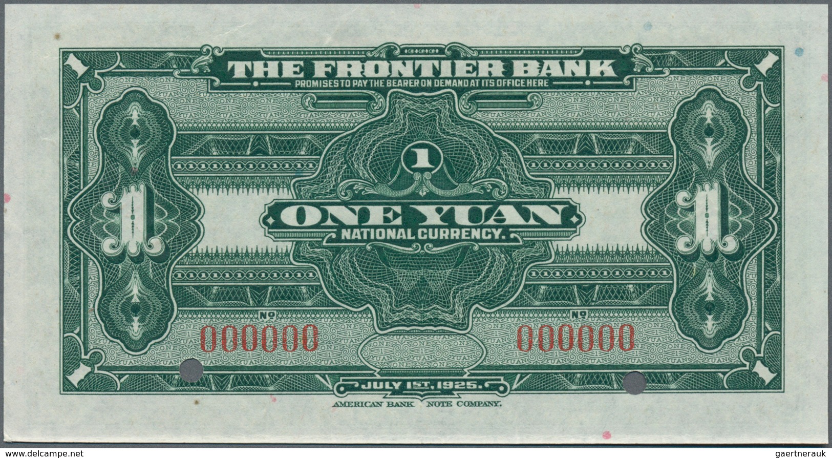 China: Frontier Bank, Harbin Set With 5 Banknotes Series 1925 Comprising 1, 5, 10, 50 And 100 Yuan S - China