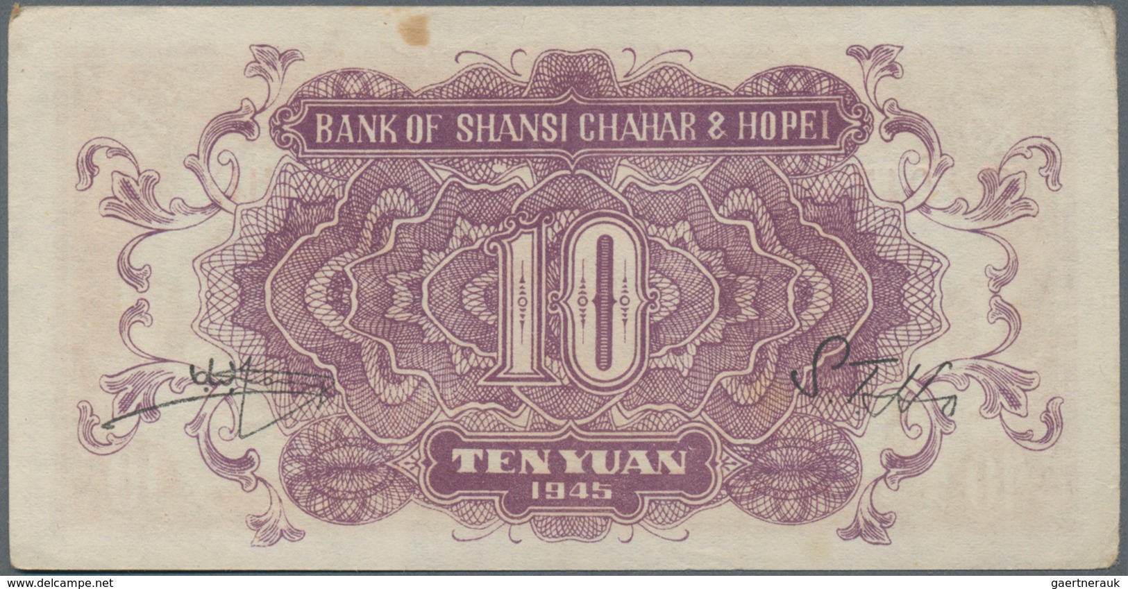 China: Bank Of Shansi, Chahar & Hopei Set With 3 Banknotes 10 Yuan 1945, P.S3173, Two Of Them With M - Chine