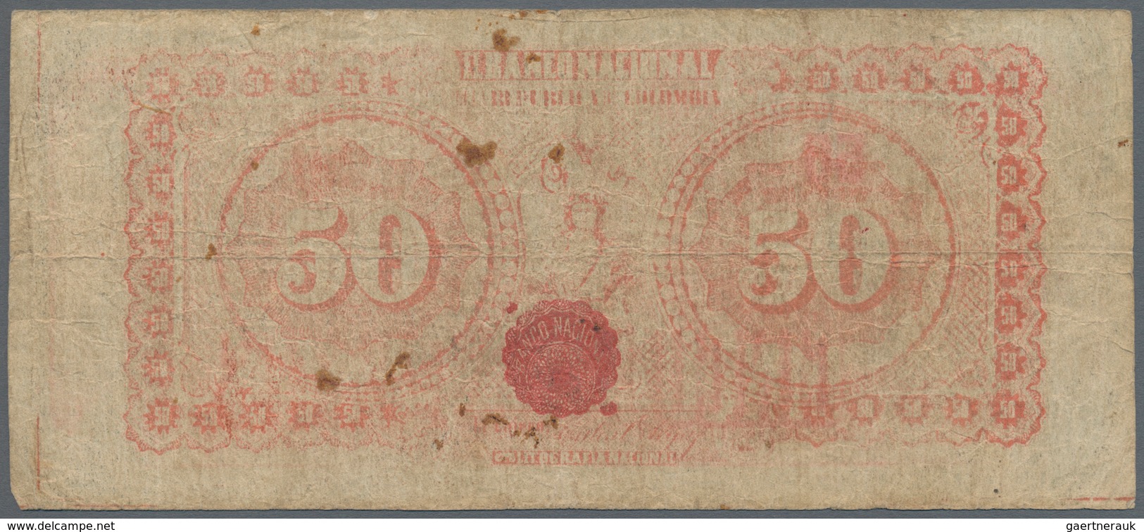 Colombia / Kolumbien: Banco Nacional De La República De Colombia 50 Pesos 1919, P.279, Still Nice Wi - Colombie
