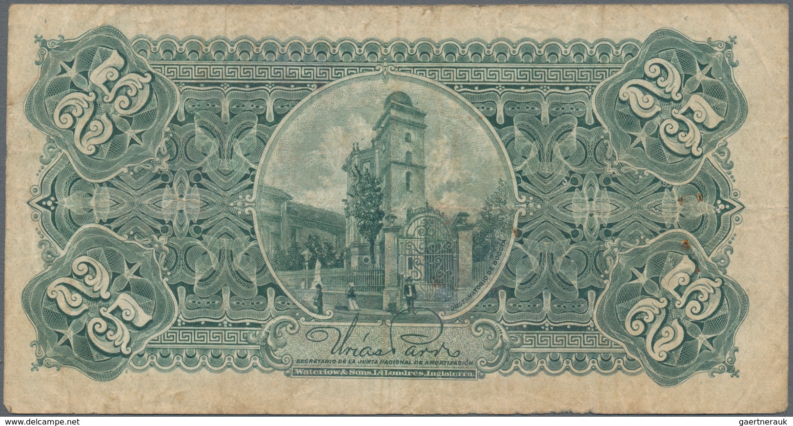 Colombia / Kolumbien: Republica De Colombia Pair With 25 Pesos 1904 P.313 (F/F+) And 1/2 Peso 1948 P - Kolumbien