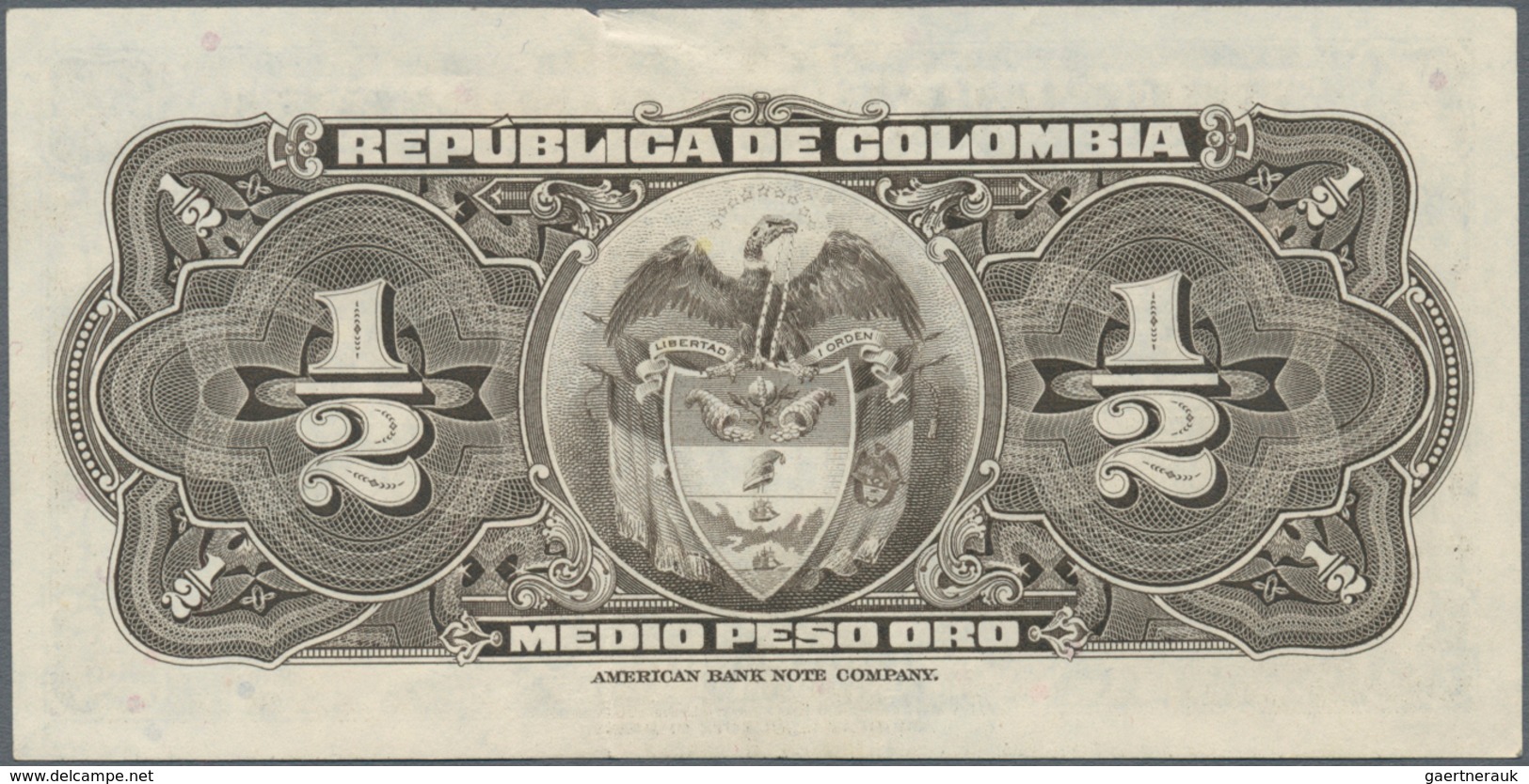 Colombia / Kolumbien: Republica De Colombia Pair With 25 Pesos 1904 P.313 (F/F+) And 1/2 Peso 1948 P - Kolumbien