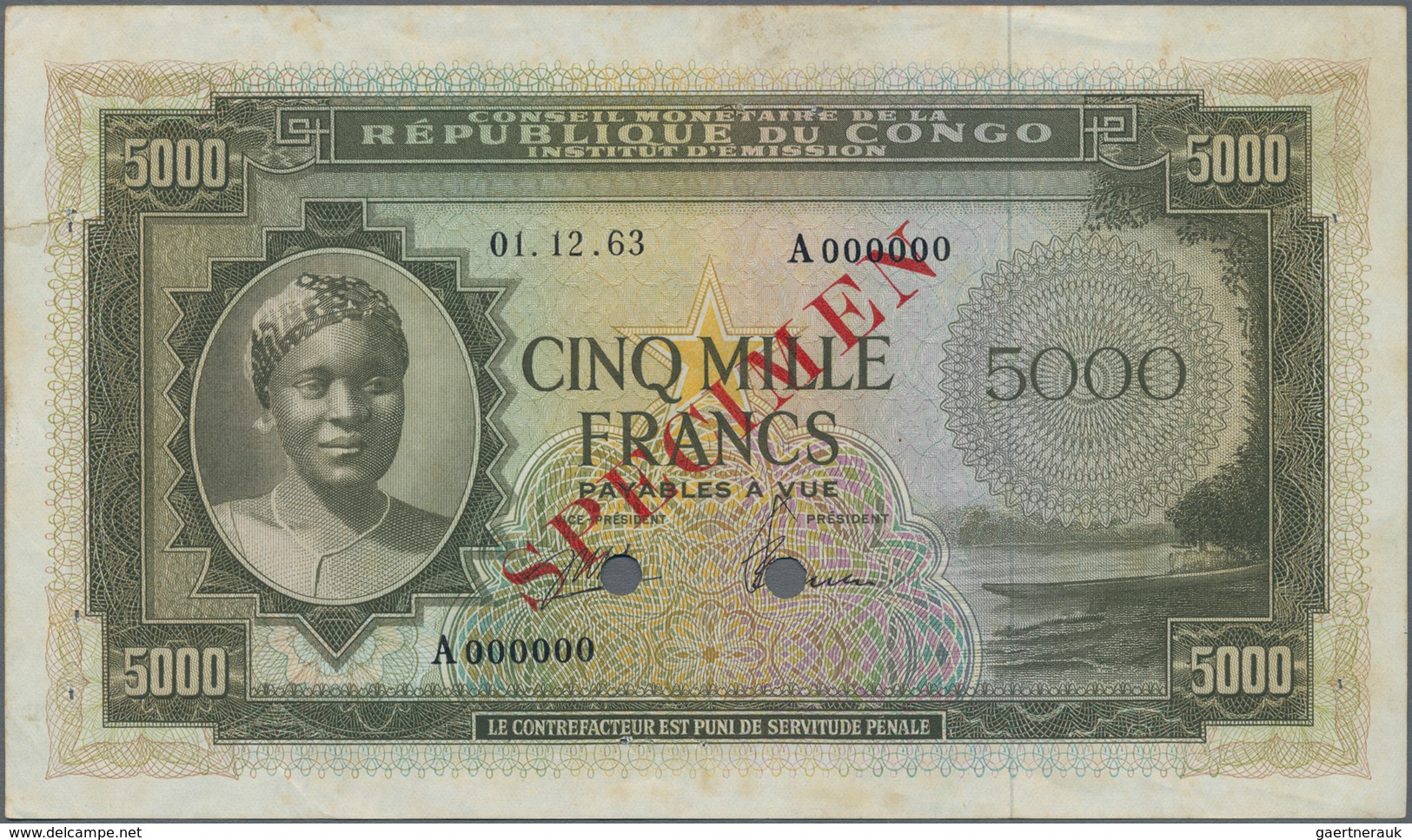 Congo / Kongo: Congo - Kinshasa, Conseil Monétaire De La République Du Congo - Institut D'Émission, - Non Classés