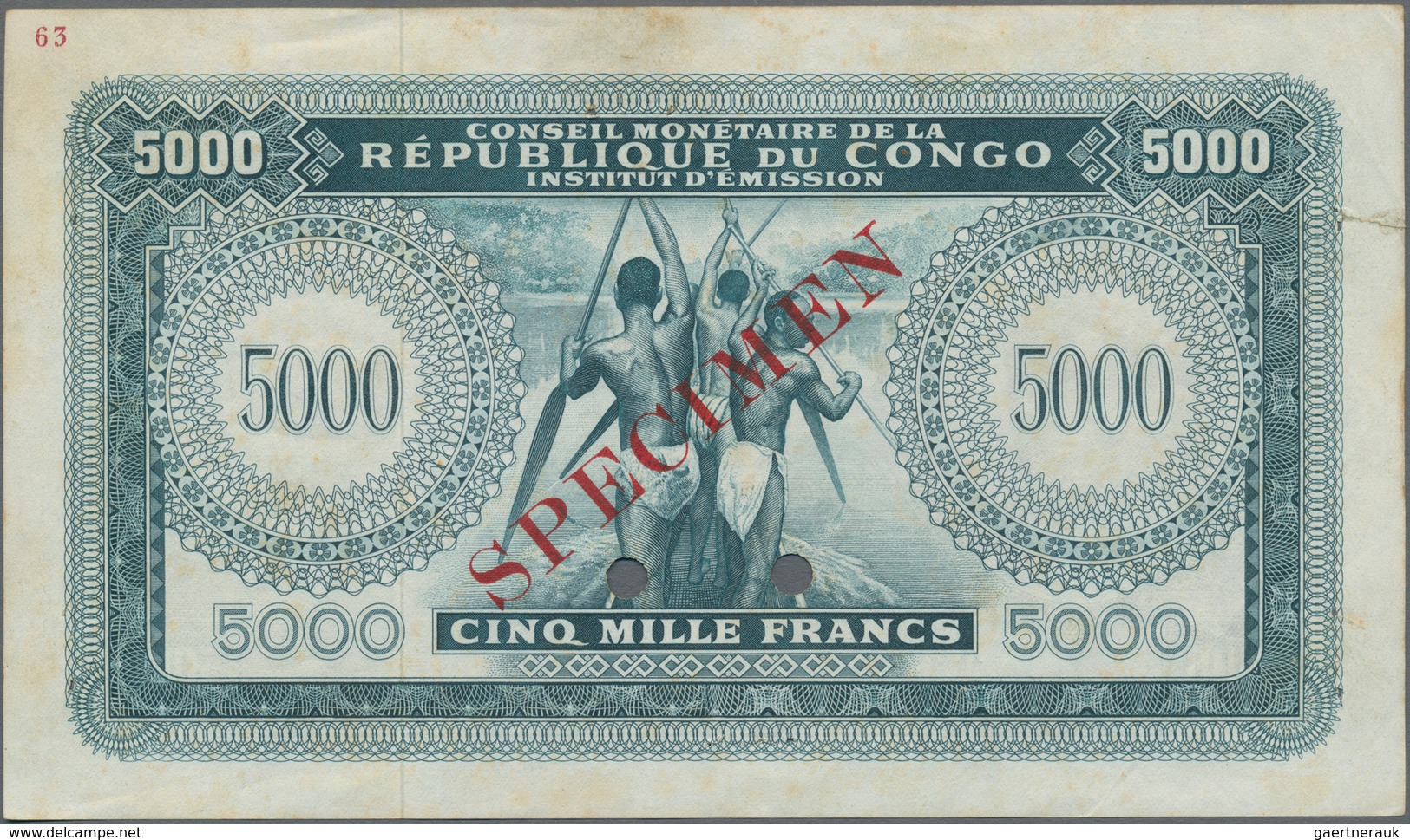 Congo / Kongo: Congo - Kinshasa, Conseil Monétaire De La République Du Congo - Institut D'Émission, - Non Classés