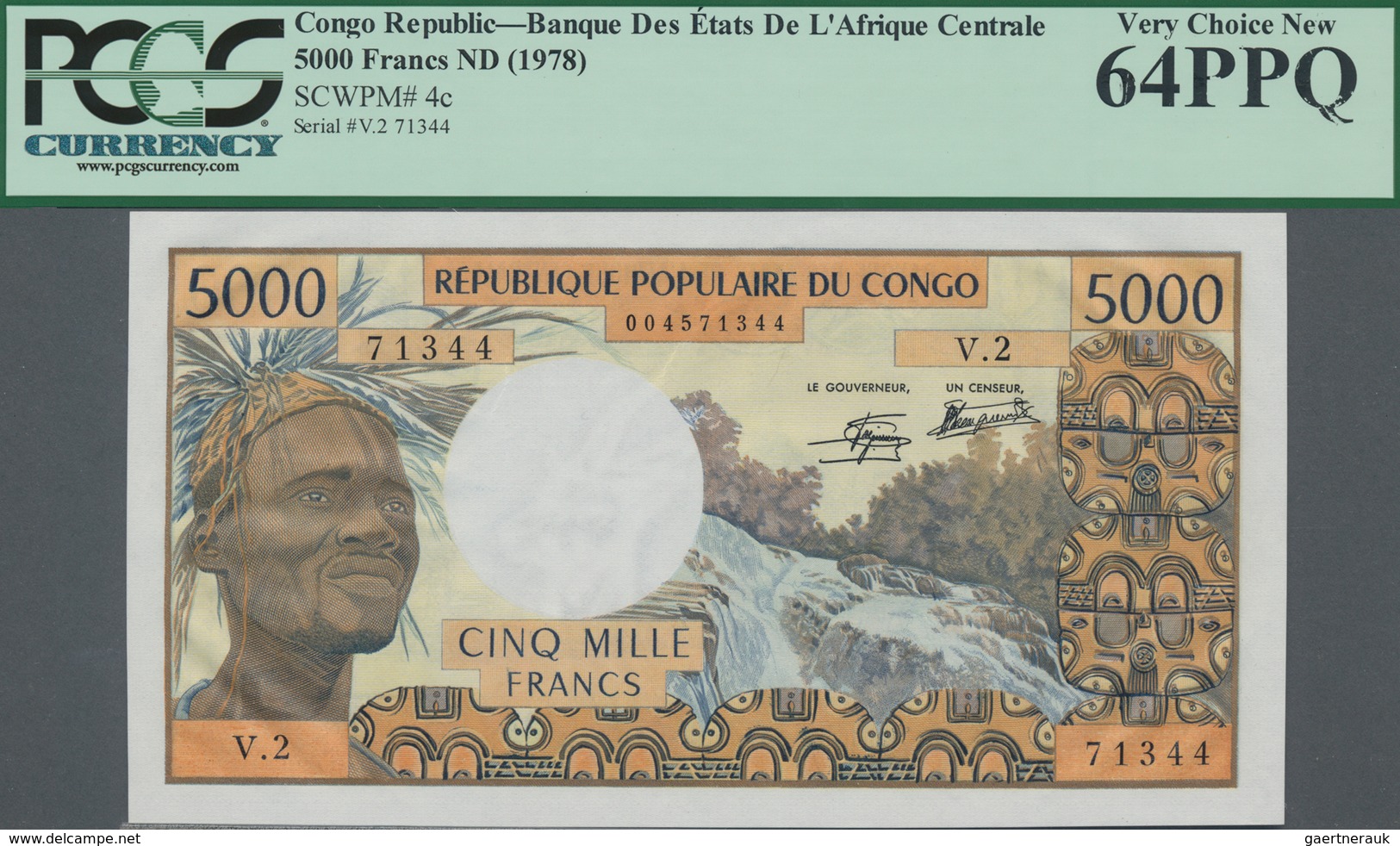 Congo / Kongo: Banque Centrale Des États Del'Afrique Centrale - République Populaire Du Congo 5000 F - Ohne Zuordnung
