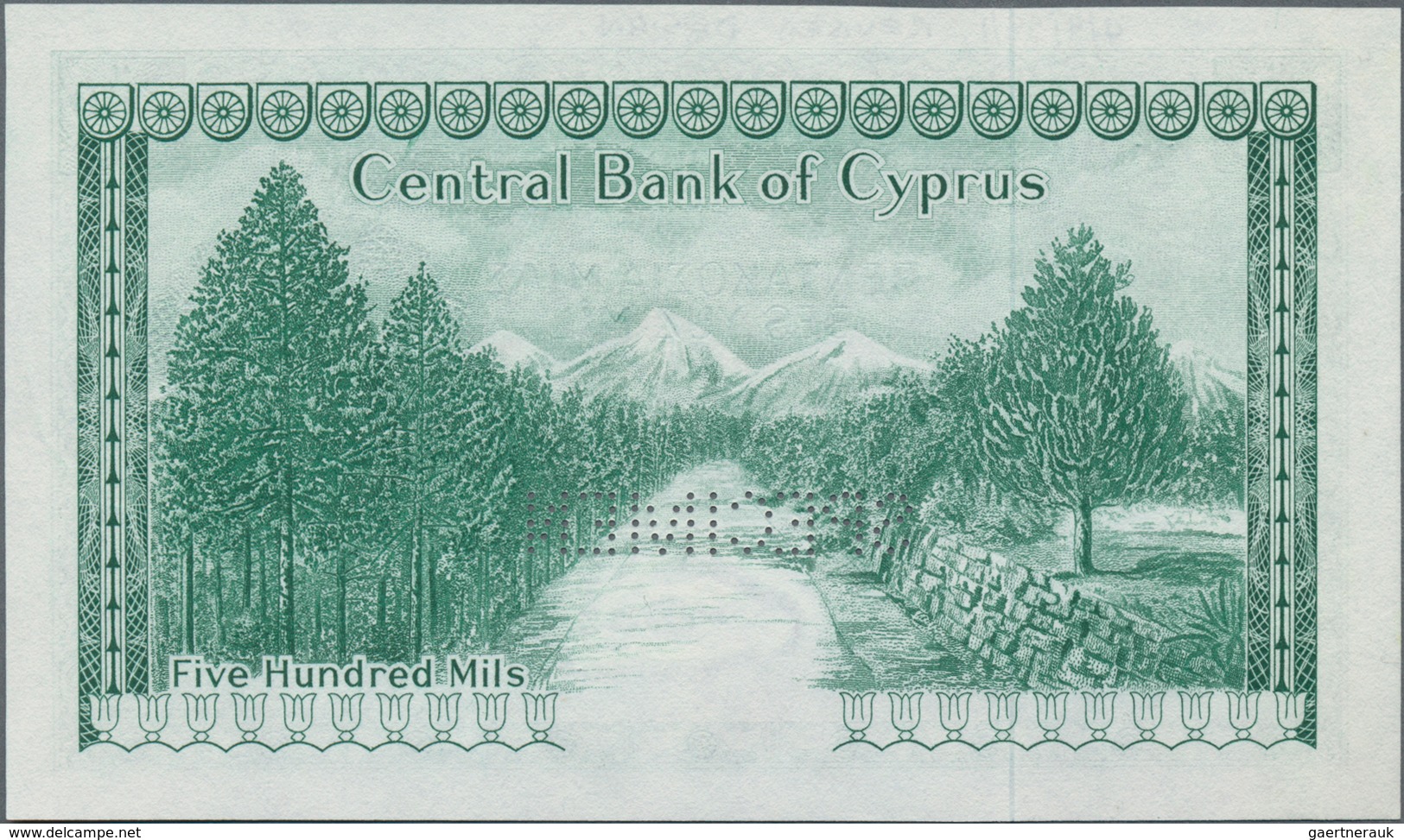 Cyprus / Zypern: Central Bank Of Cyprus Very Nice Set With 3 Specimen Notes Including 250 And 500 Mi - Zypern