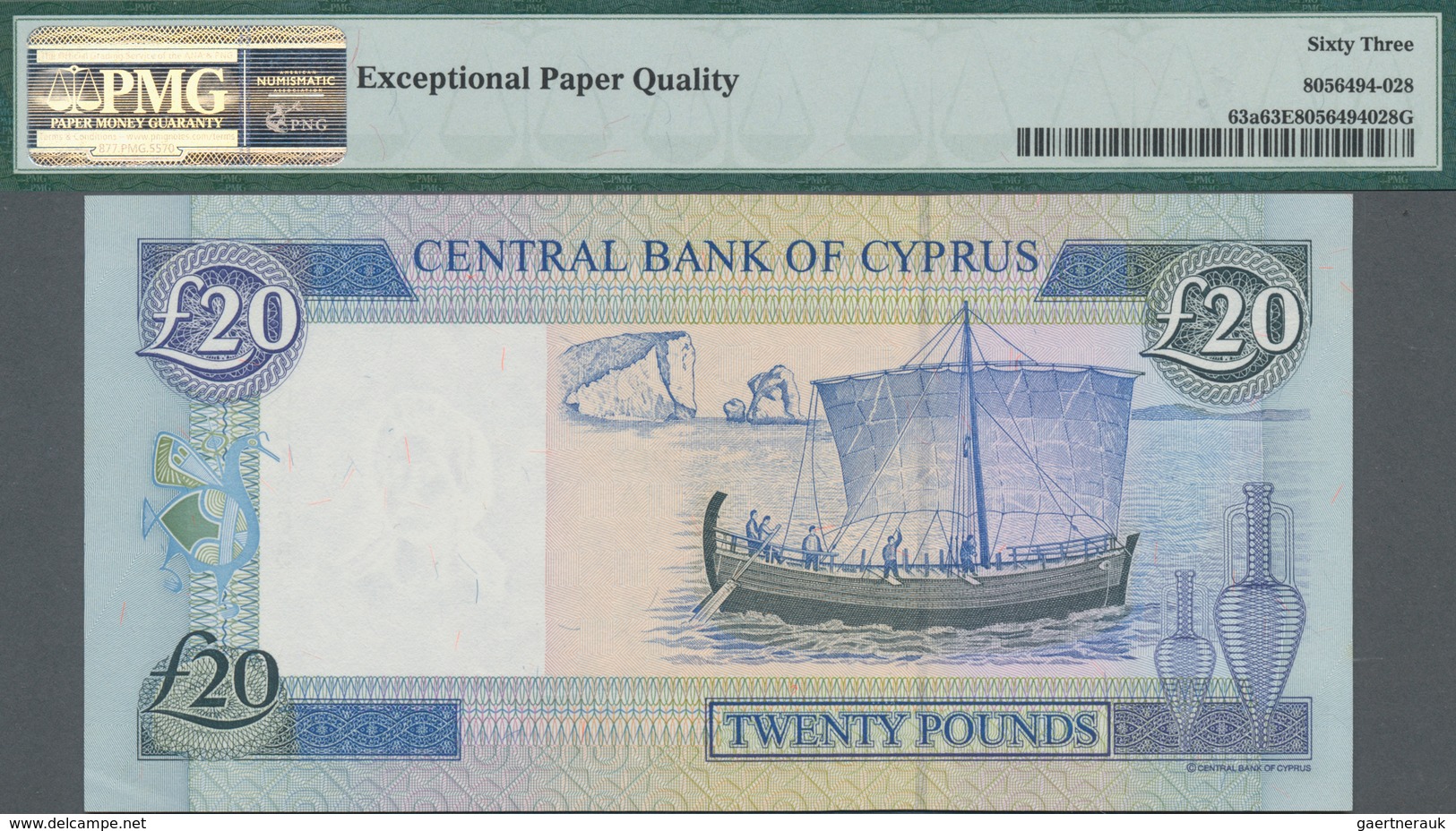 Cyprus / Zypern: Central Bank Of Cyprus, Set With 4 Banknotes Comprising 500 Mils 1979 P.42c PMG 66 - Zypern