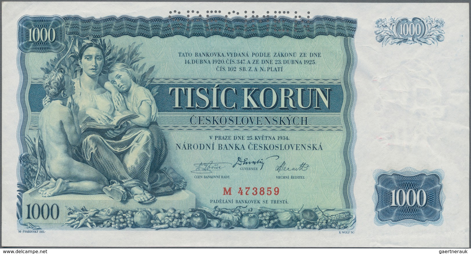 Czechoslovakia / Tschechoslowakei: Set With 4 Specimen Notes Containing Republika Československá 500 - Tchécoslovaquie