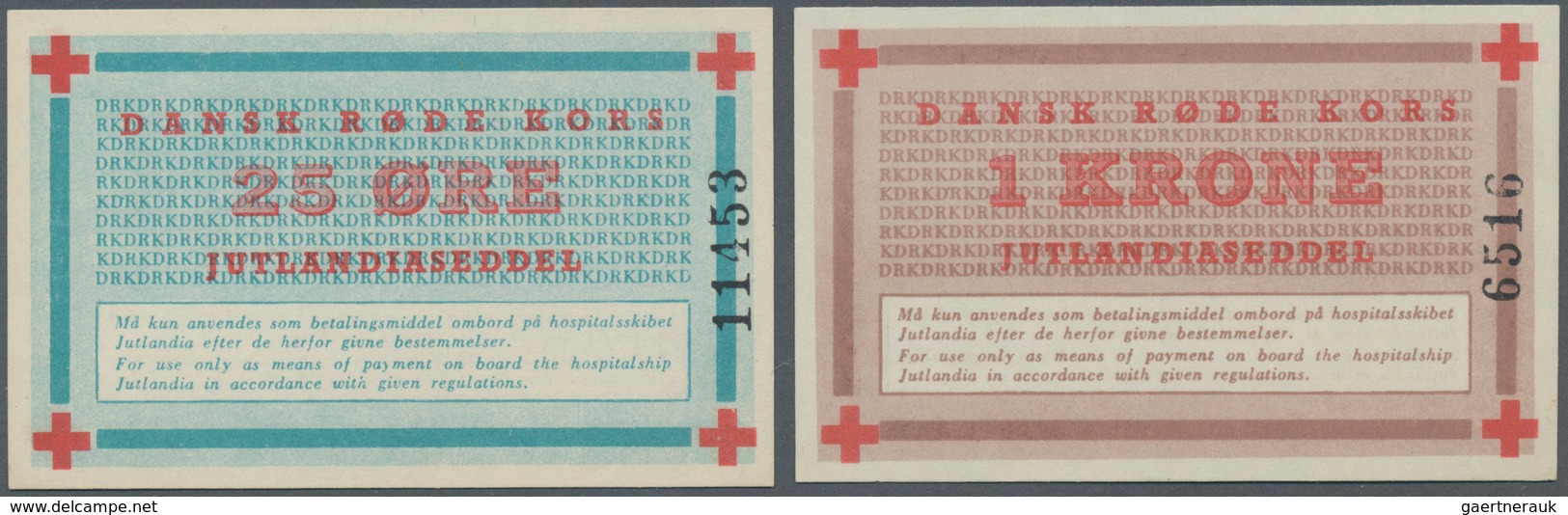 Denmark  / Dänemark: Jutland Notgeld Set With 3 Pcs. 25 Oere, 1 And 5 Kroner ND, P.NL In UNC Conditi - Dänemark