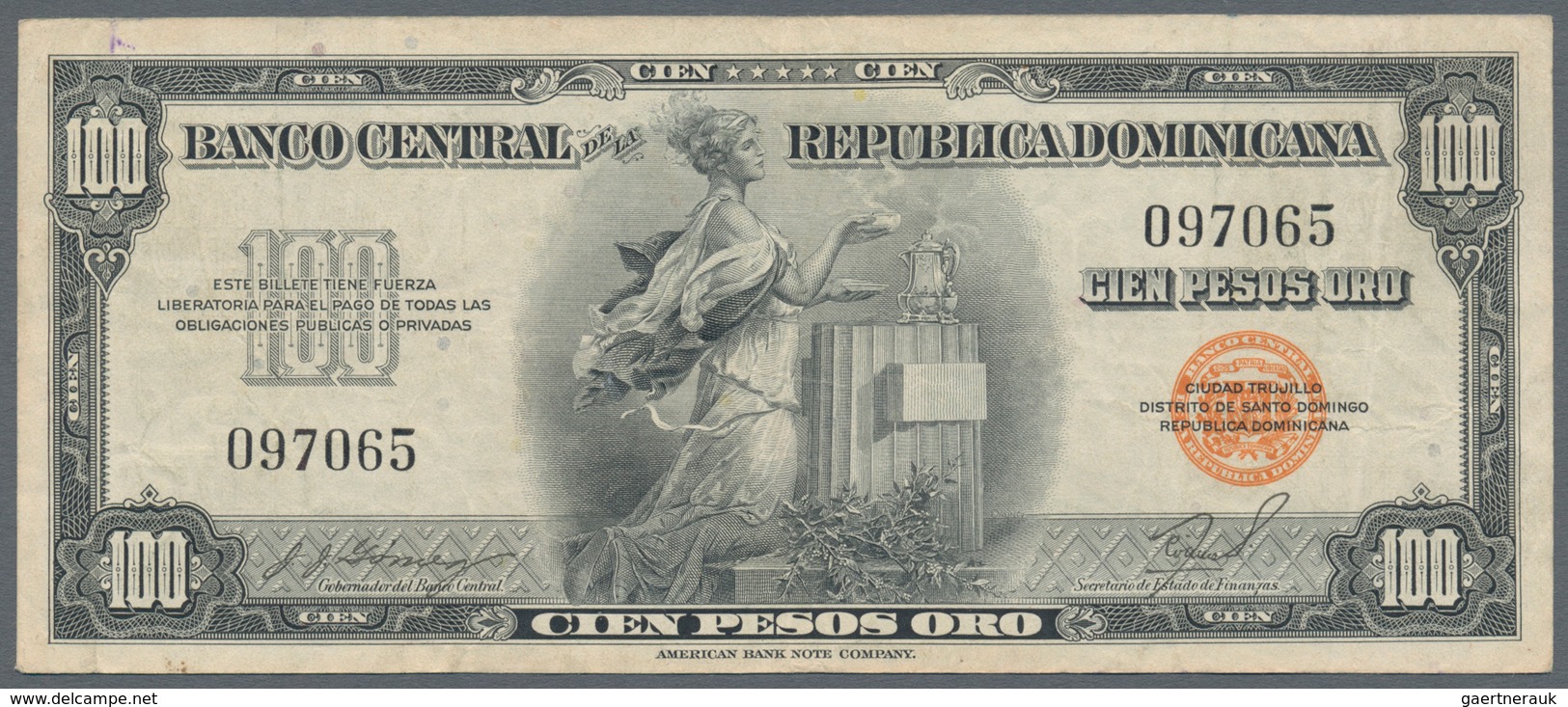 Dominican Republic / Dominikanische Republik: Banco Central De La República Dominicana 100 Pesos ND( - Dominicaine