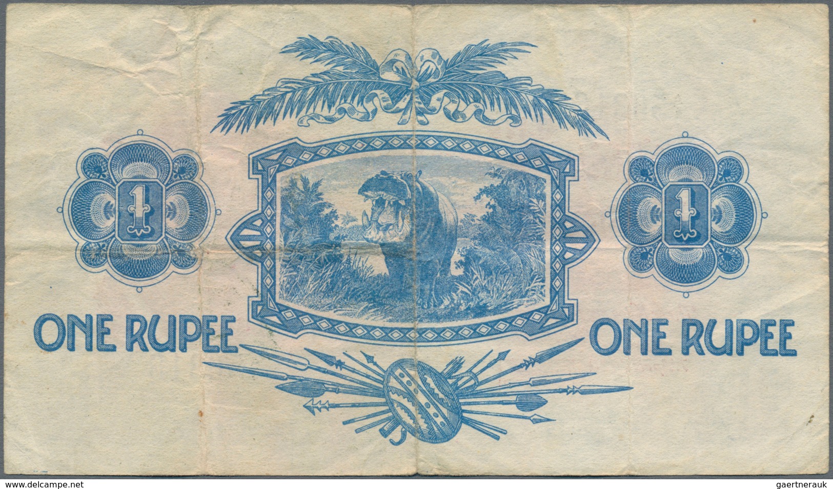 East Africa / Ost-Afrika: The East African Currency Board 1 Rupee 1920, P.7, Highly Rare Banknote In - Sonstige – Afrika