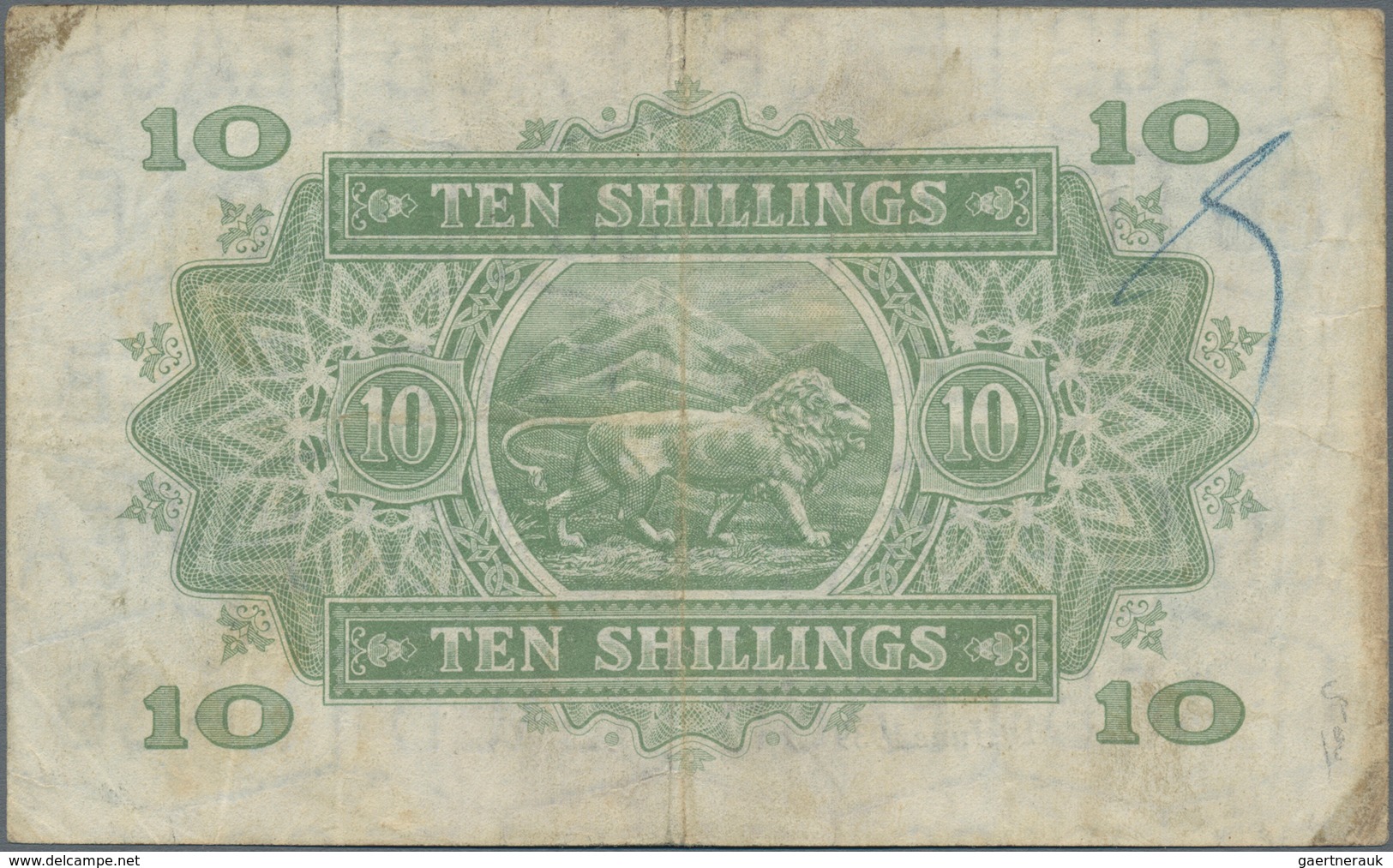 East Africa / Ost-Afrika: Pair With 10 Shillings 1939 P.26B (F) And 20 Shillings 1951 P.30b (VG/F-). - Sonstige – Afrika