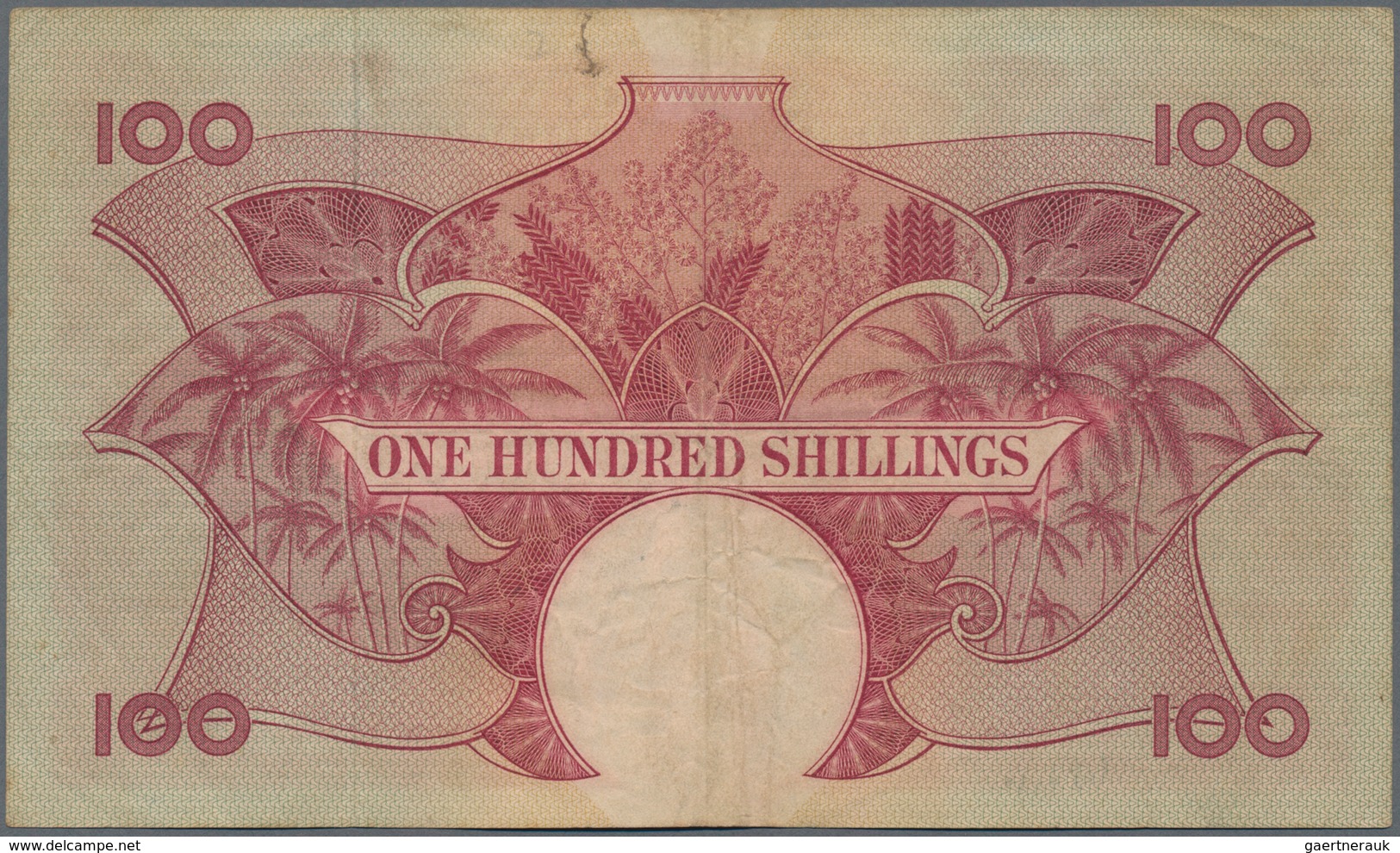 East Africa / Ost-Afrika: The East African Currency Board 100 Shillings ND(1958), P.40, Rare Banknot - Andere - Afrika