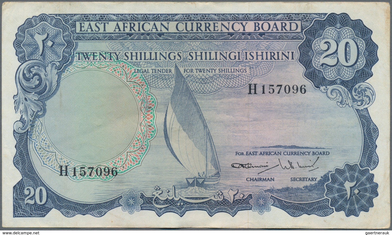 East Africa / Ost-Afrika: Pair With 10 Shillings ND(1964) P.46 (VF) And 20 Shillings ND(1964) P.47 ( - Other - Africa