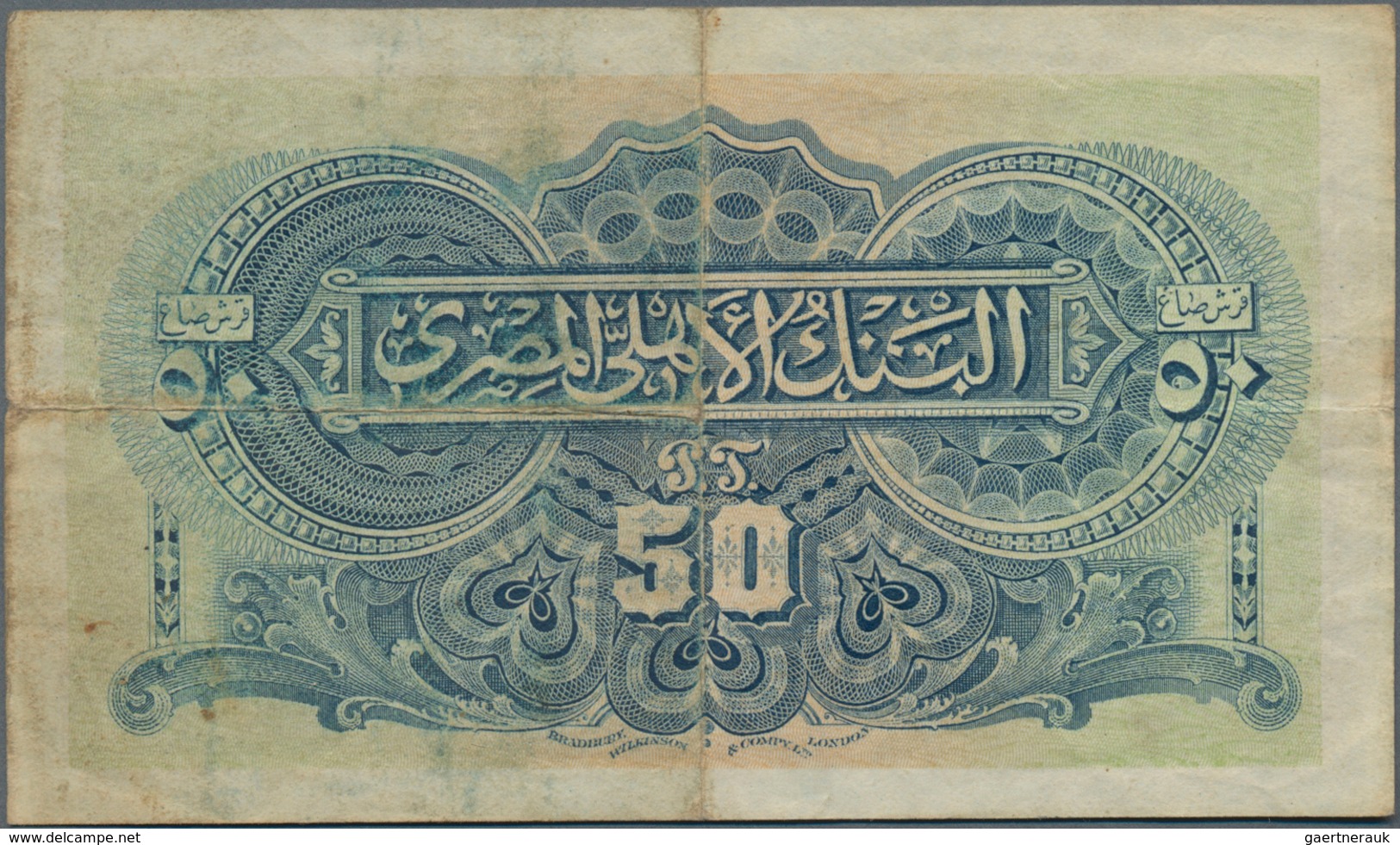 Egypt / Ägypten: National Bank Of Egypt 50 Piastres 1916, P.11, Highly Rare And Very Popular Note In - Aegypten