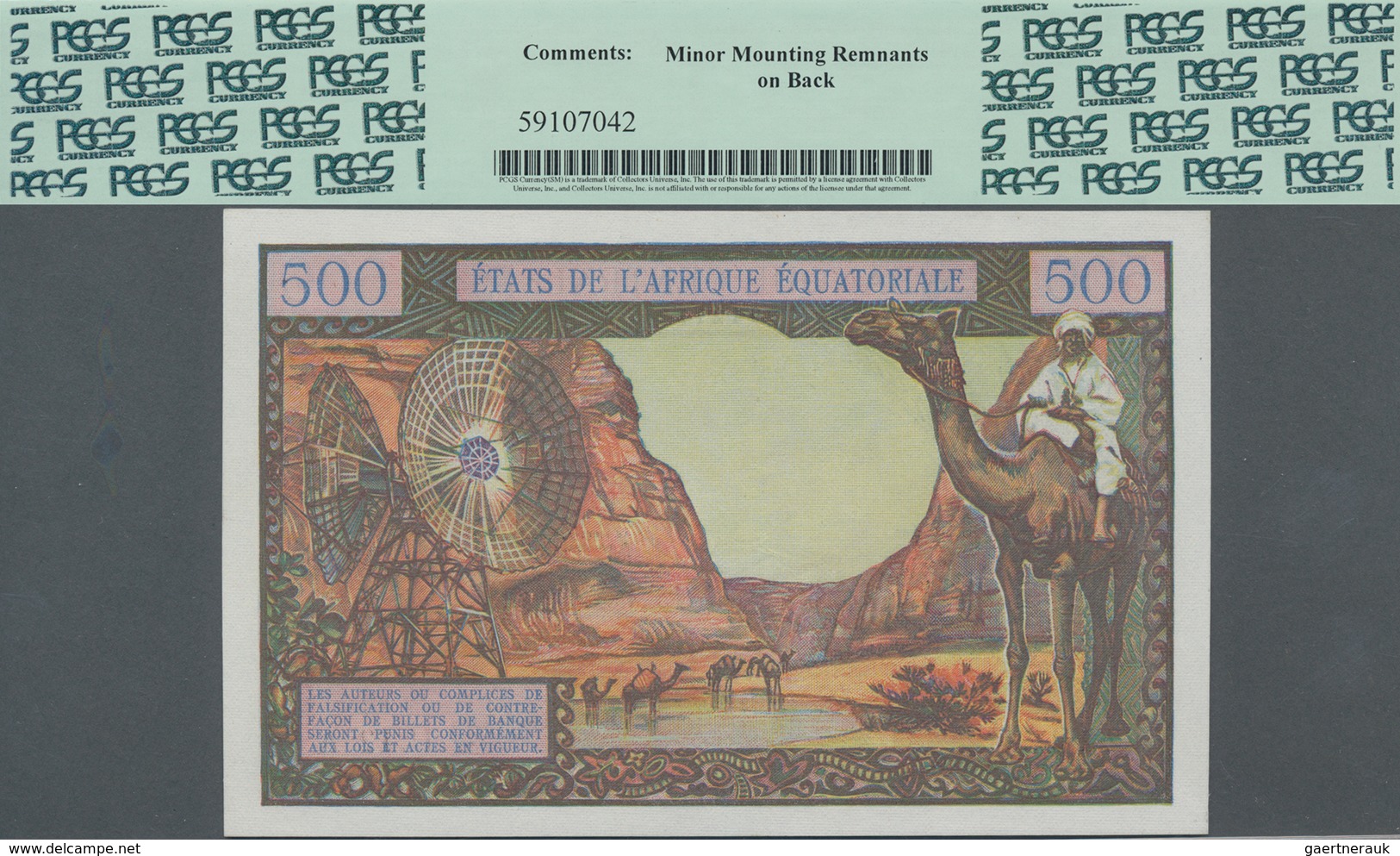 Equatorial African States: Banque Centrale - États De L'Afrique Équatoriale 500 Francs ND(1963) With - Autres - Afrique