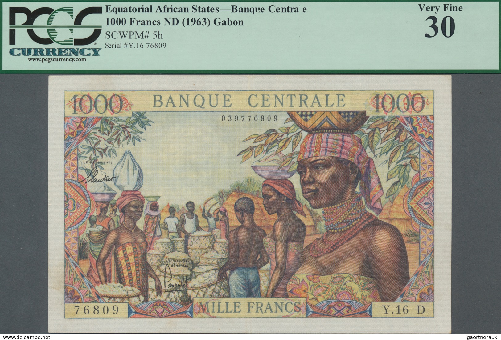 Equatorial African States: Banque Centrale - États De L'Afrique Équatoriale 1000 Francs ND(1963) Wit - Sonstige – Afrika