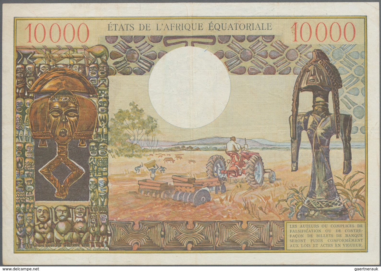 Equatorial African States: Banque Centrale - États De L'Afrique Équatoriale 10.000 Francs ND(1968) W - Andere - Afrika