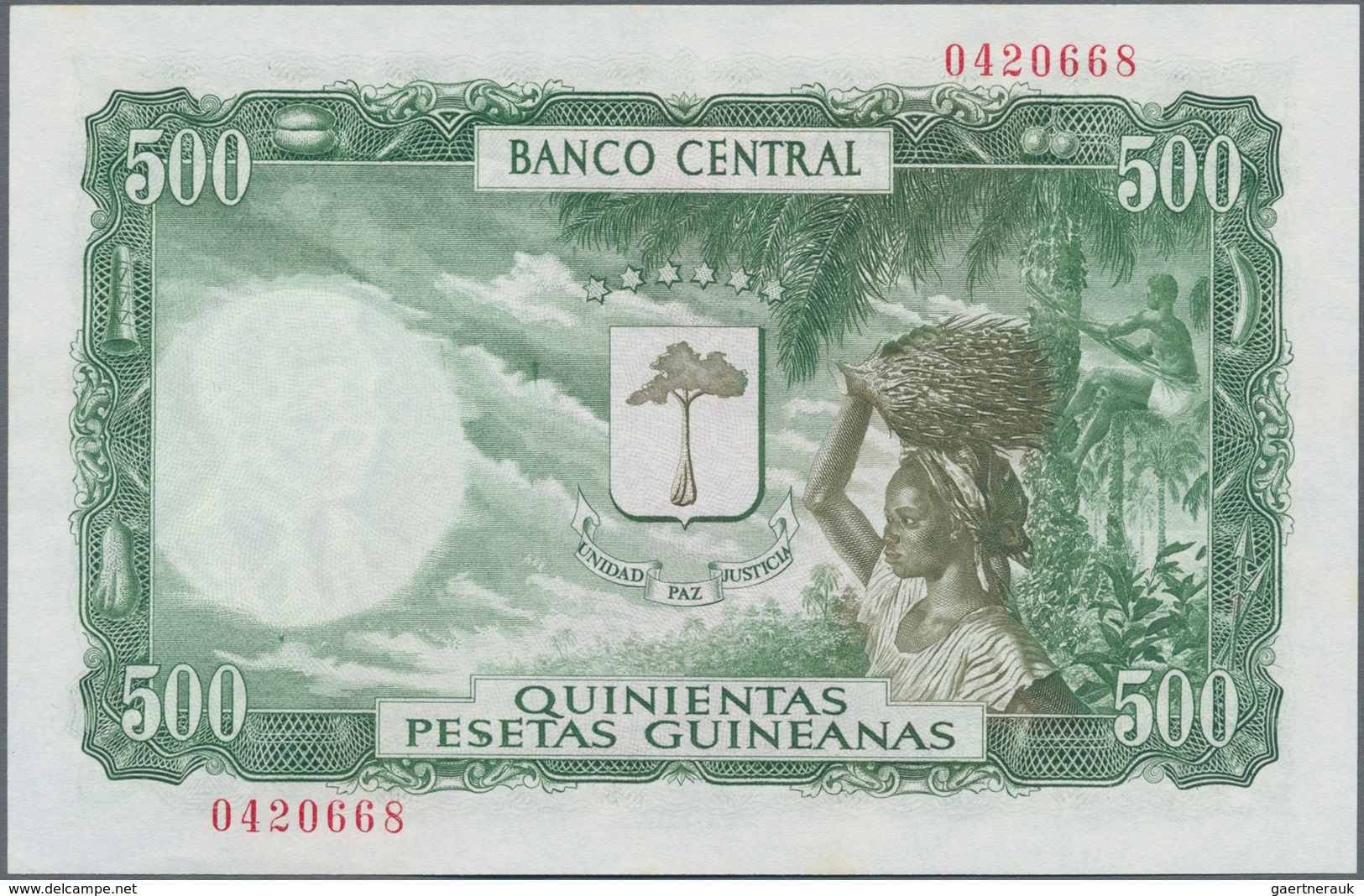 Equatorial Guinea / Äquatorialguinea: Pair With 1000 Bipkwele 1980 On 100 Pesetas Guineanas P.18 (UN - Guinée Equatoriale