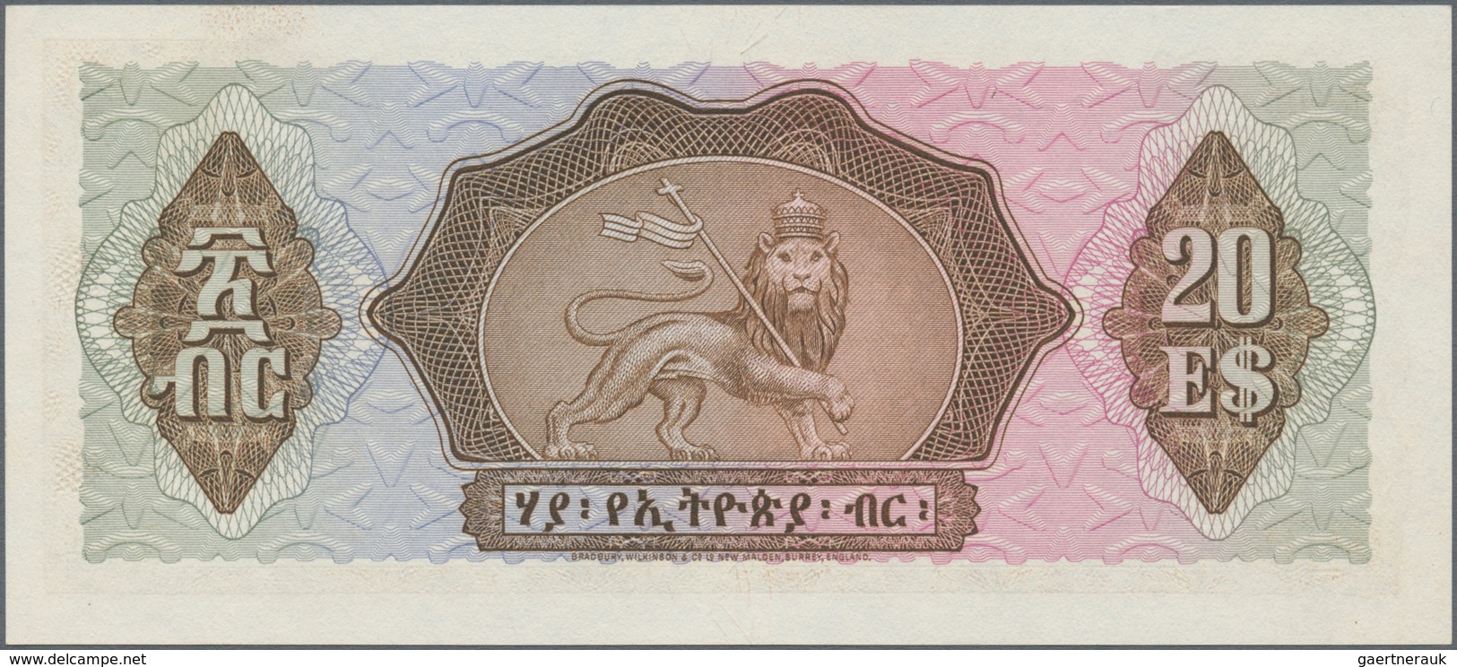 Ethiopia / Äthiopien: State Bank Of Ethiopia 20 Dollars ND(1961), P.21a In Perfect UNC Condition. Ra - Ethiopie