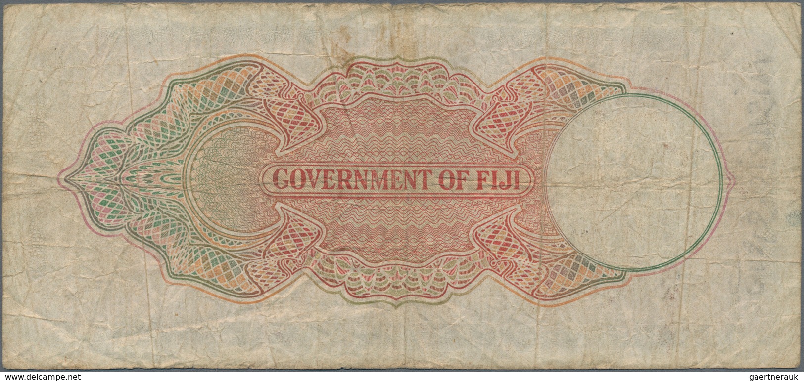 Fiji: Government Of Fiji 1 Pound 1940, P.39c, Minor Margin Splits, Stained Paper And Several Folds. - Fidji