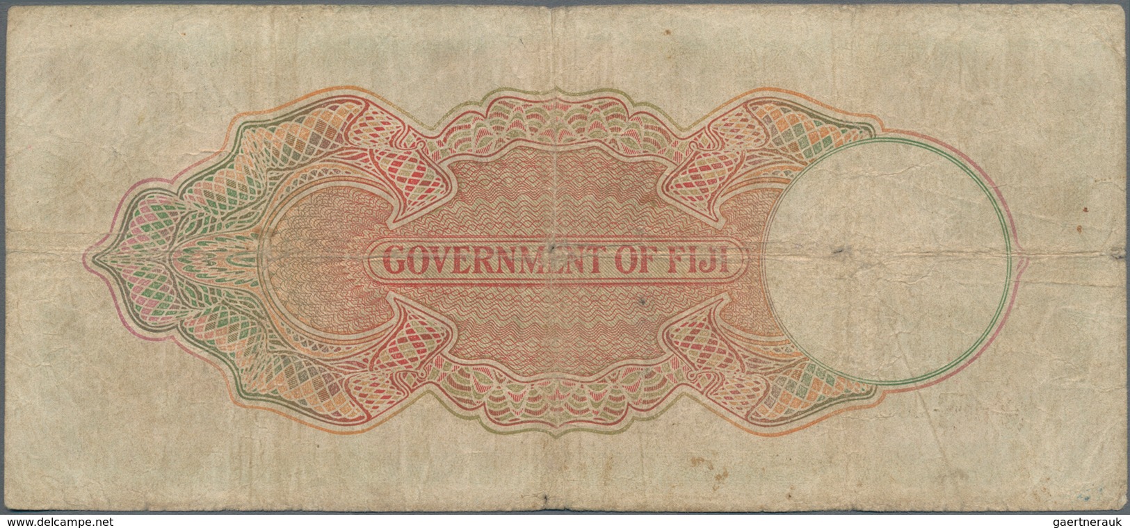 Fiji: 1 Pound June 1st 1951, P.40f, Small Border Tears And Tiny Holes At Center. Condition: F/F- - Fidji